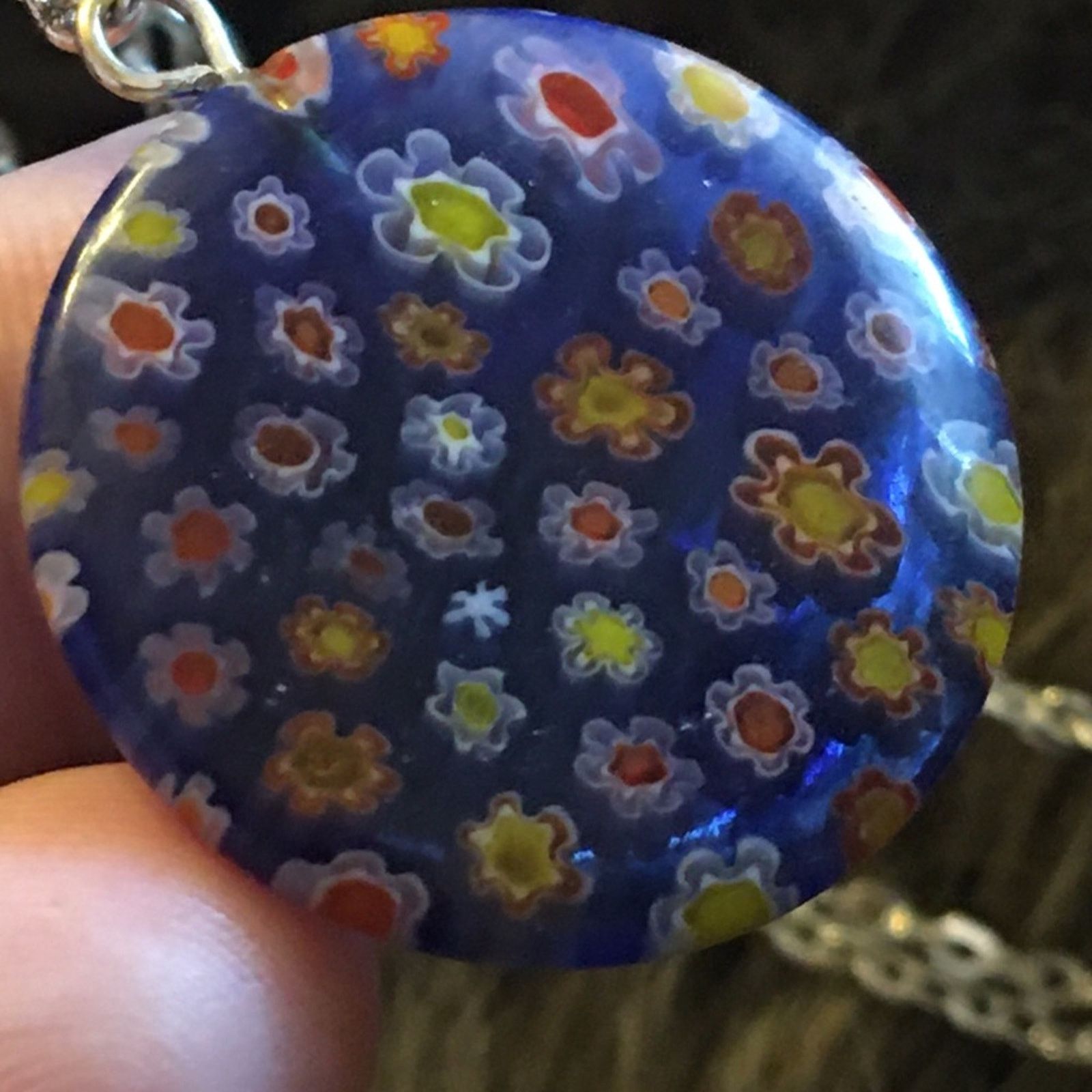 Jewelry Floral glass pendant double strand necklace Size ONE SIZE - 7 Thumbnail