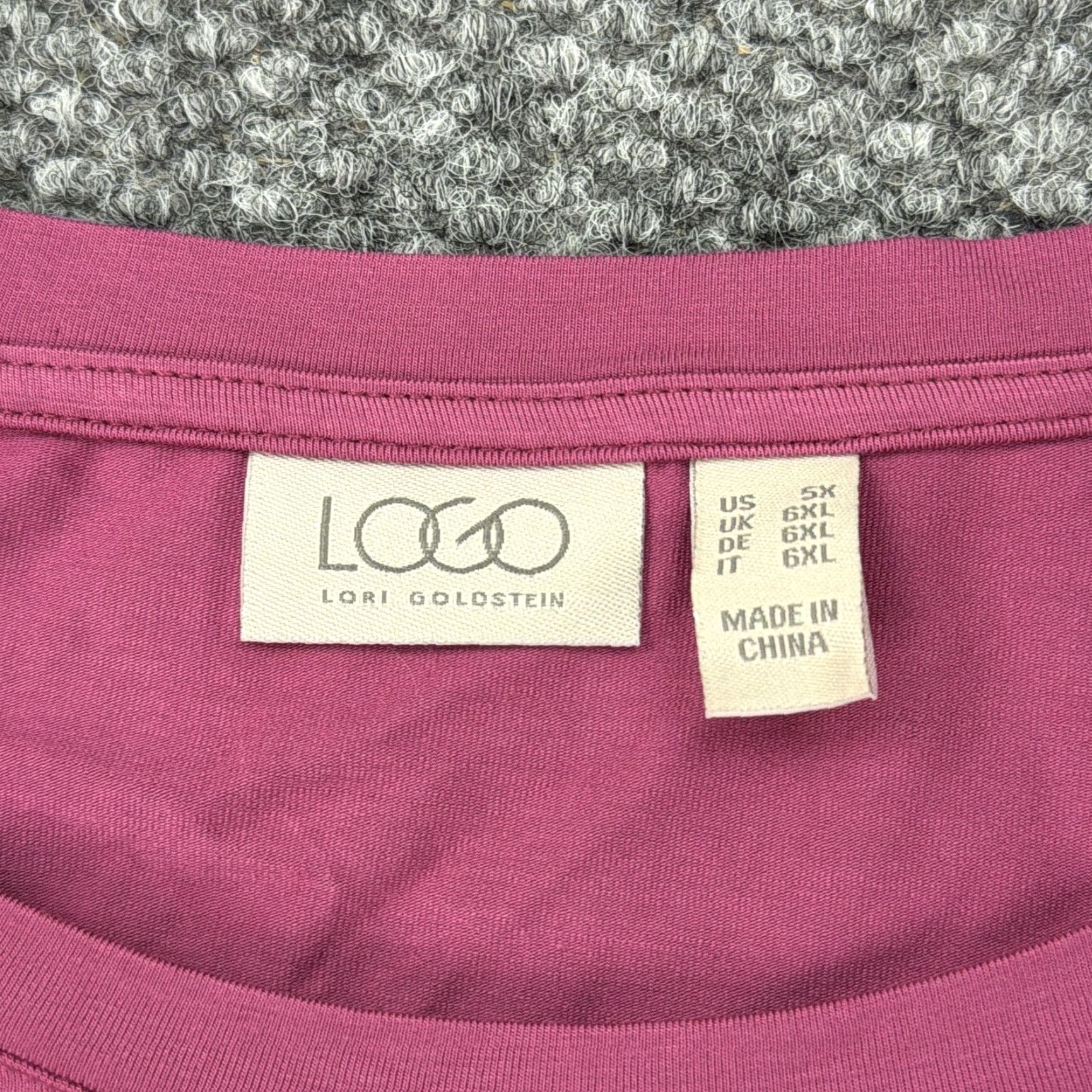 Vintage LOGO Lori Goldstein Shirt Womens 5X Pink Floral Sleeve Tunic Top Plus Pockets Size XXL / US 16-18 / IT 52-54 - 5 Thumbnail