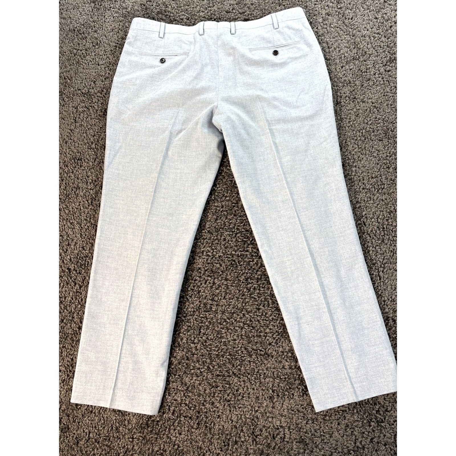 J.Crew J.CREW Slim Fit Dress Pants 38x29 Blue Wool Blend Modern Tapered Flat Front Slacks Men’s Denim? Size US 38 / EU 54 - 6 Thumbnail