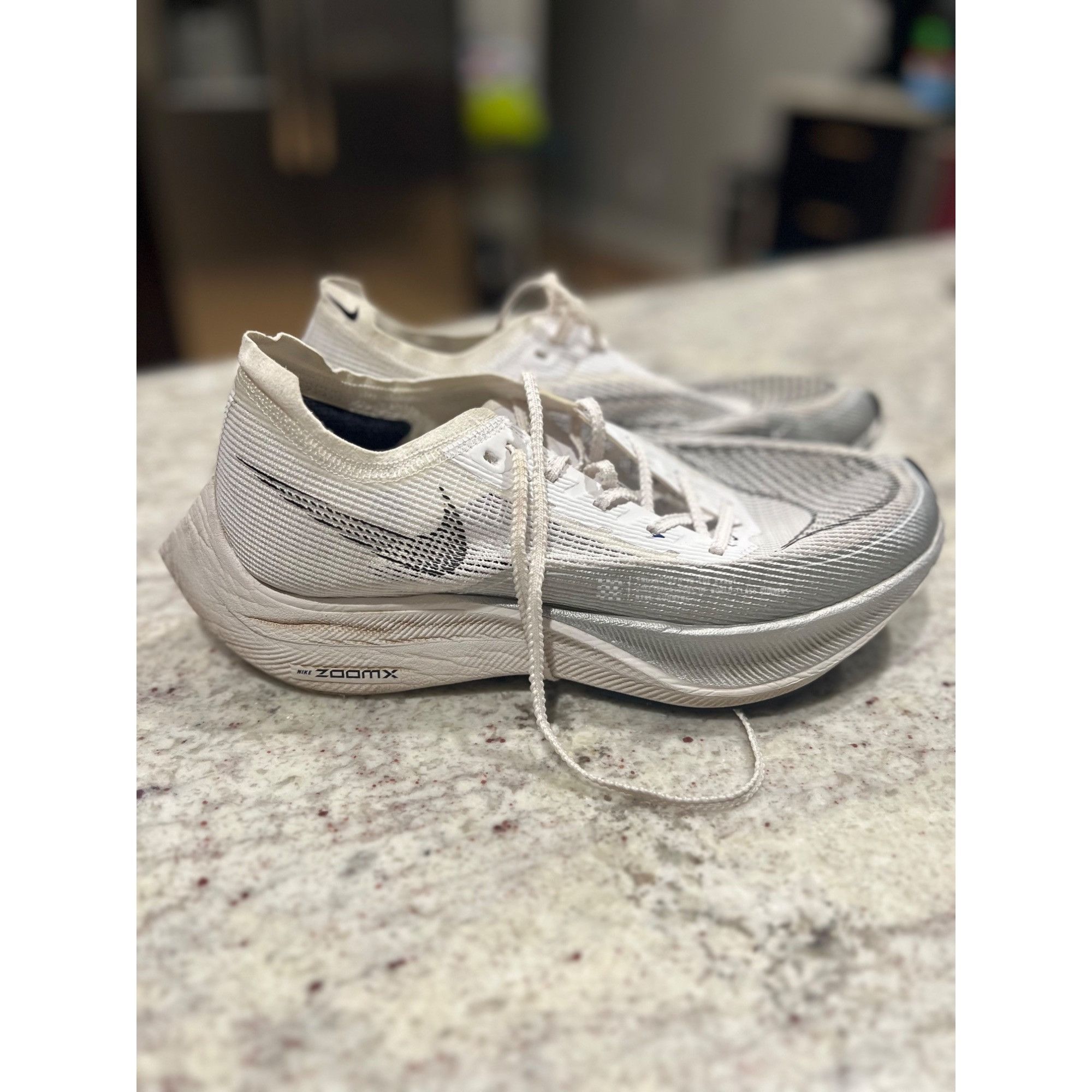 Nike Nike ZOOMX VAPORFLY NEXT% 2 'WHITE METALLIC SILVER' Shoes - Size US 8.5 / EU 41-42 - 2 Thumbnail