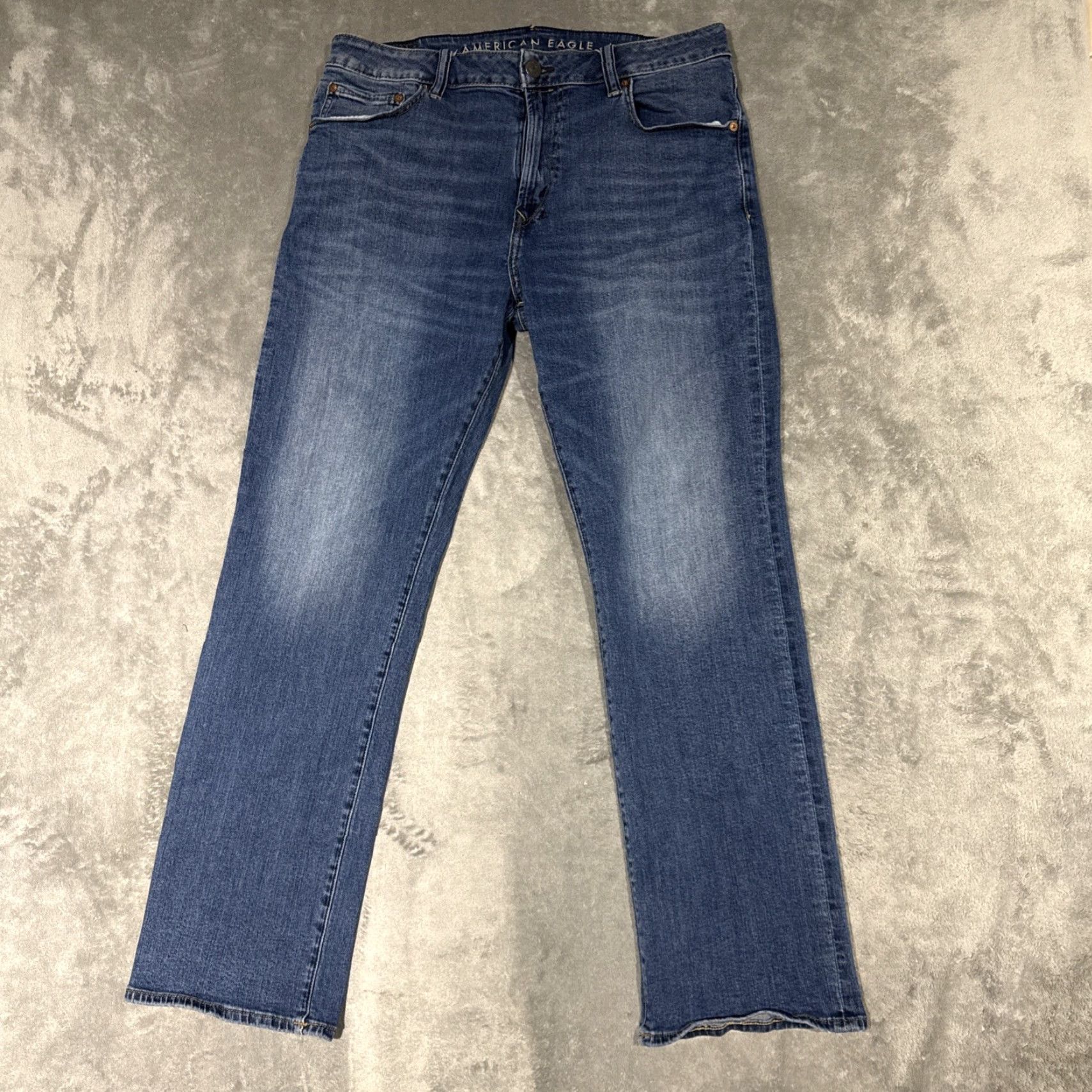 American Eagle Outfitters American Eagle Outfitters Jeans Mens 35x30 Bootcut Dark Blue 5-Pocket Regular Inseam 30in Stretch Denim Denim Jeans Size US 35 - 2 Thumbnail