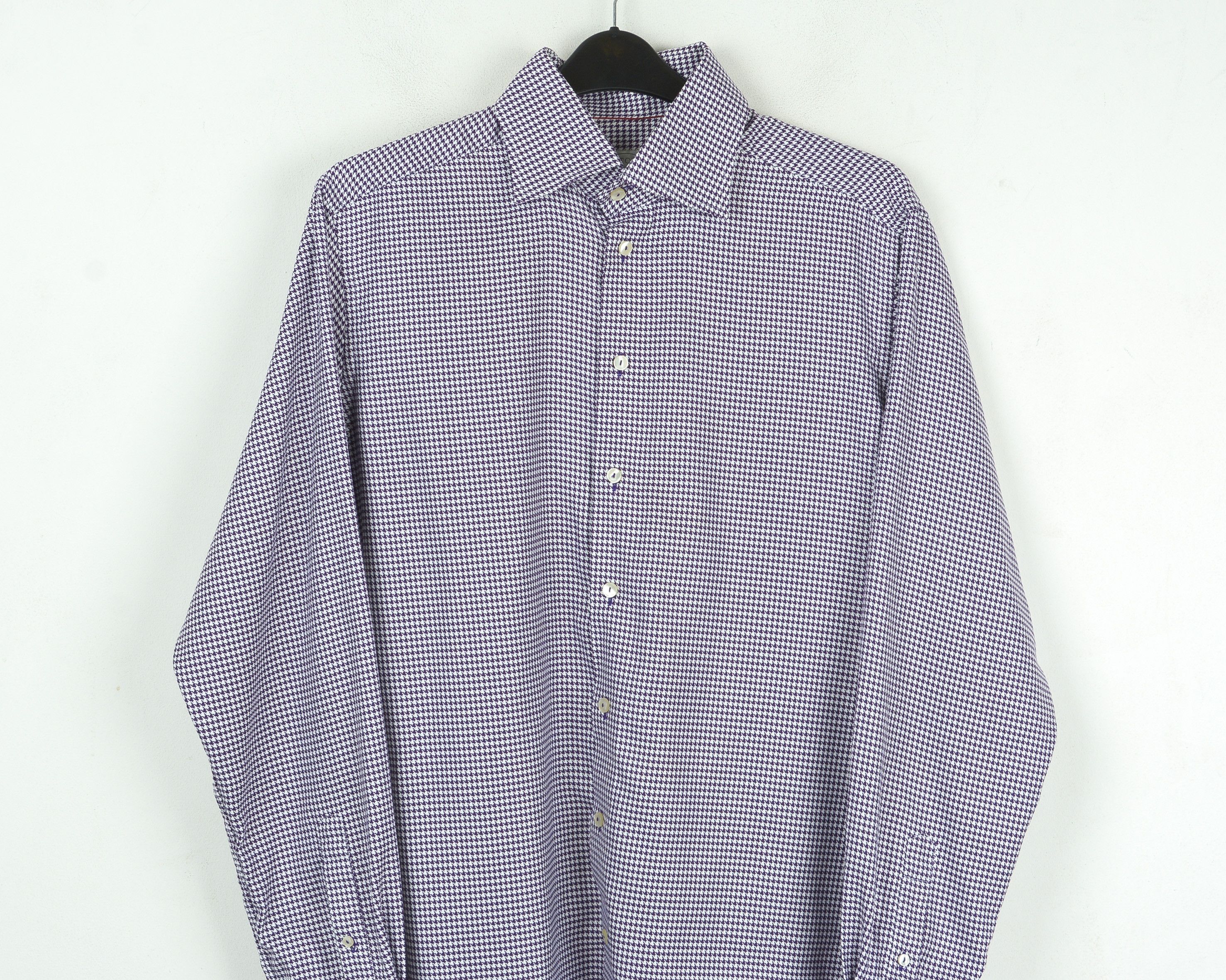 Eton Contemporary Button Formal Shirt 17" Size 43 Long Sleeved Size 42R - 2 Thumbnail