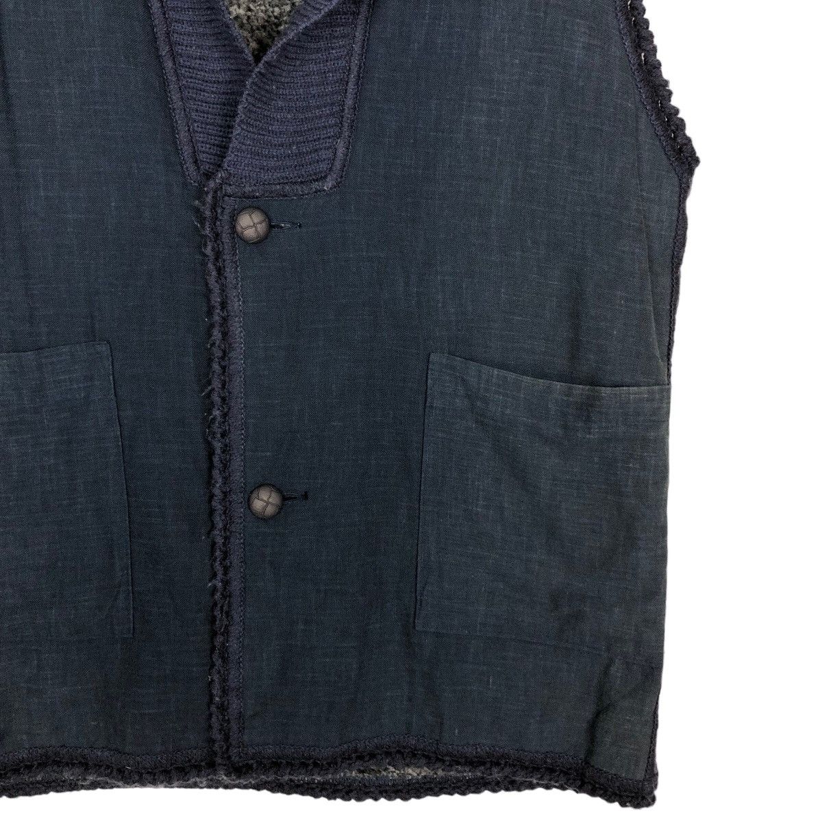Indigo 🔥Vtg Indigo Blue Denim Vest Big Logo Traditional Japanese Size US M / EU 48-50 / 2 - 7 Thumbnail
