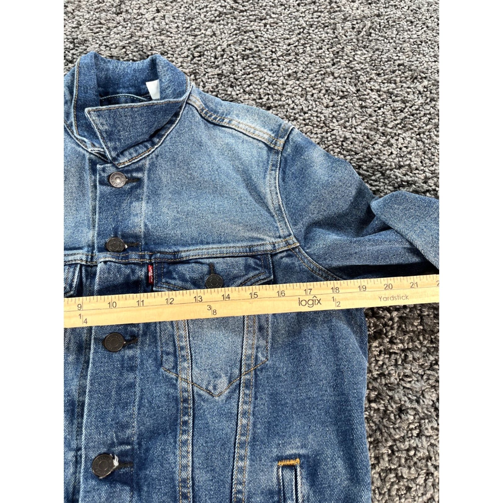 Levi's VINTAGE Levi's Trucker Jacket Denim Blues XS Mens Short Button Pocket Western Size US 27 - 3 Thumbnail
