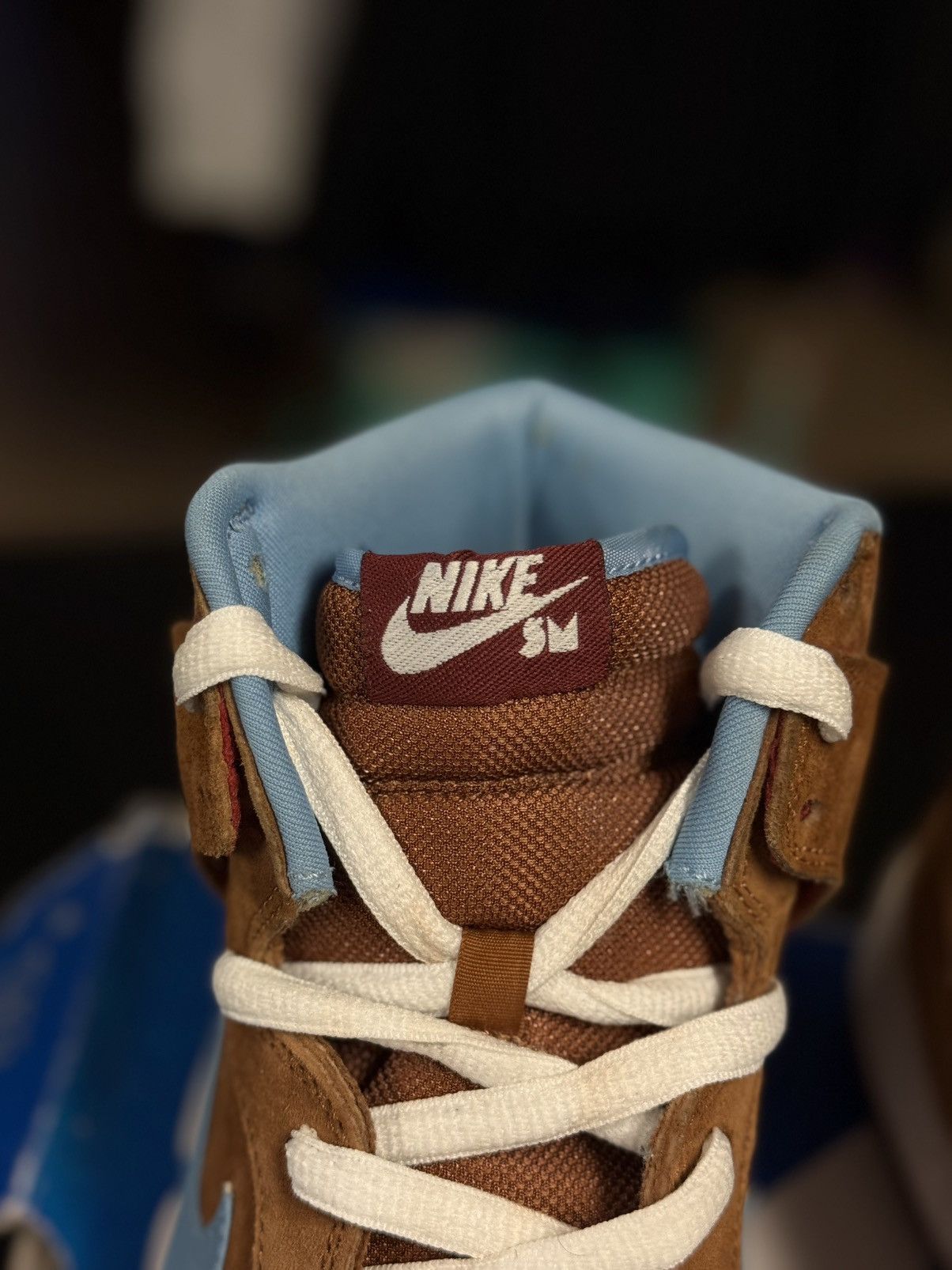 Nike Size 11 Nike SB Dunk High Mental 2009 Hazelnut Light Blue Size US 11 / EU 44 - 13 Thumbnail