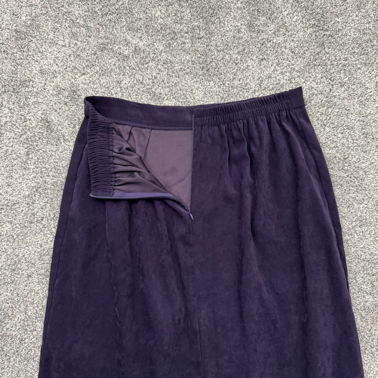 Other Vintage 90s Skirt Size 12 Velour Office Evening Wear Chic Size 34" / US 12 / IT 48 - 5 Thumbnail