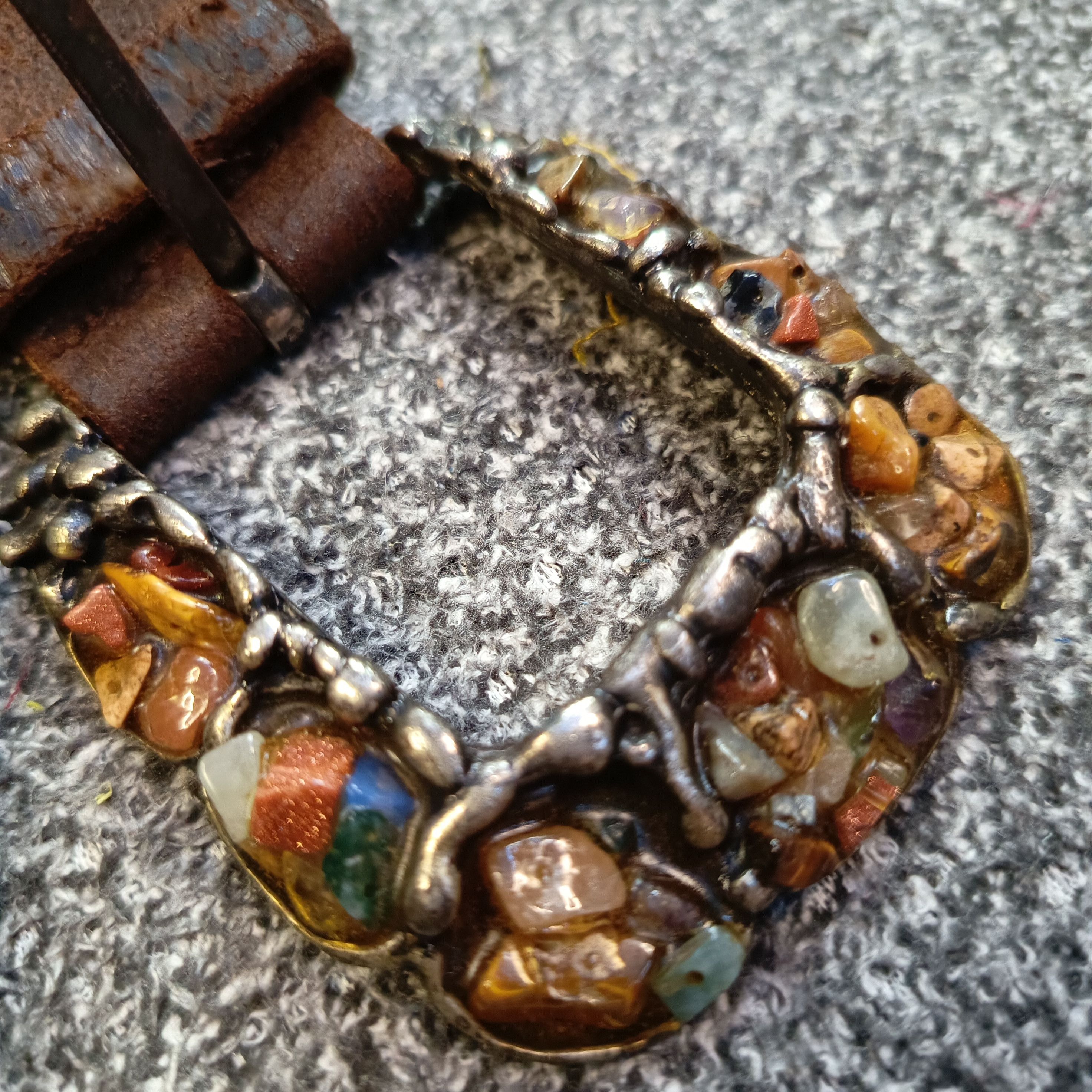 Japanese Brand 🔥🔥 Vintage Studded Japanese Rare Gem Stone Belts Size ONE SIZE - 3 Thumbnail