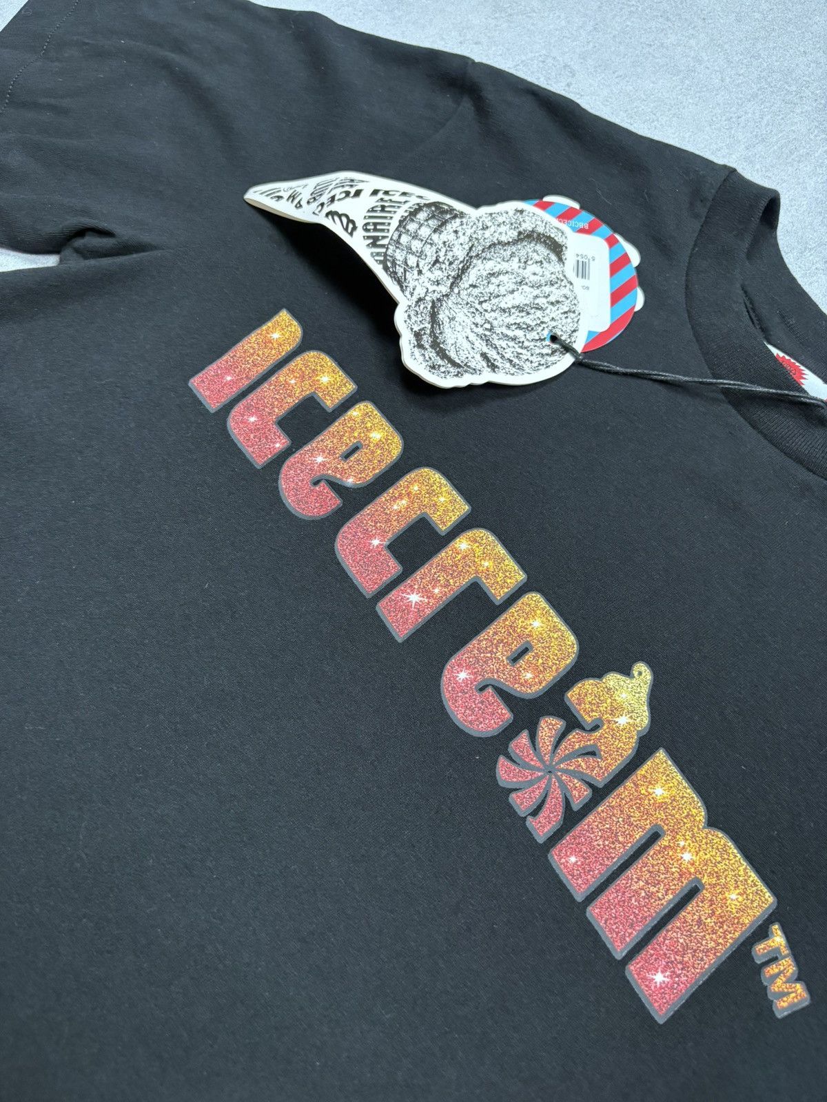 Billionaire Boys Club BBC Ice Cream Soft Serve Sparkle Y2K Graphic Tee Black XS Size US XS / EU 42 / 0 - 6 Thumbnail