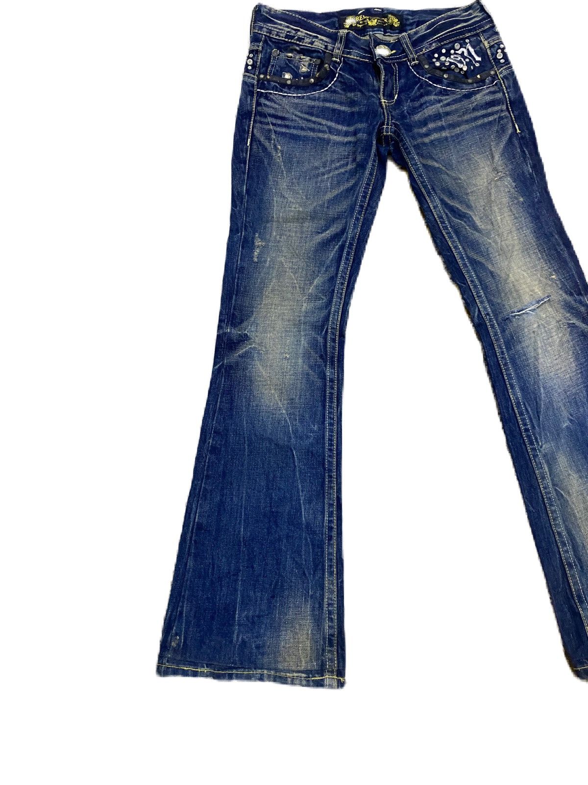 If Six Was Nine × Japanese Brand FLARE STYLE JIMMY HENDRIX RED PEPPER JEANS Size US 30 / EU 46 - 6 Thumbnail