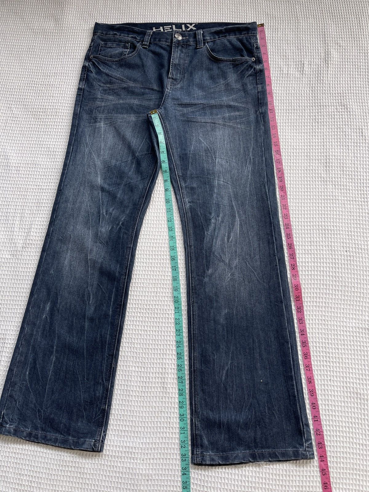 Helix Rare🔥Helix Seditionaries Skulls Relaxed Boot Denim Jeans Size US 36 / EU 52 - 12 Thumbnail
