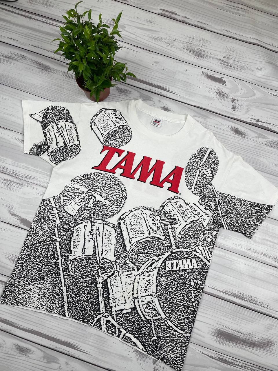 Band Tees Vintage TAMA DRUMS AOP TEE 1990s Size US XL / EU 56 / 4 - 2 Thumbnail