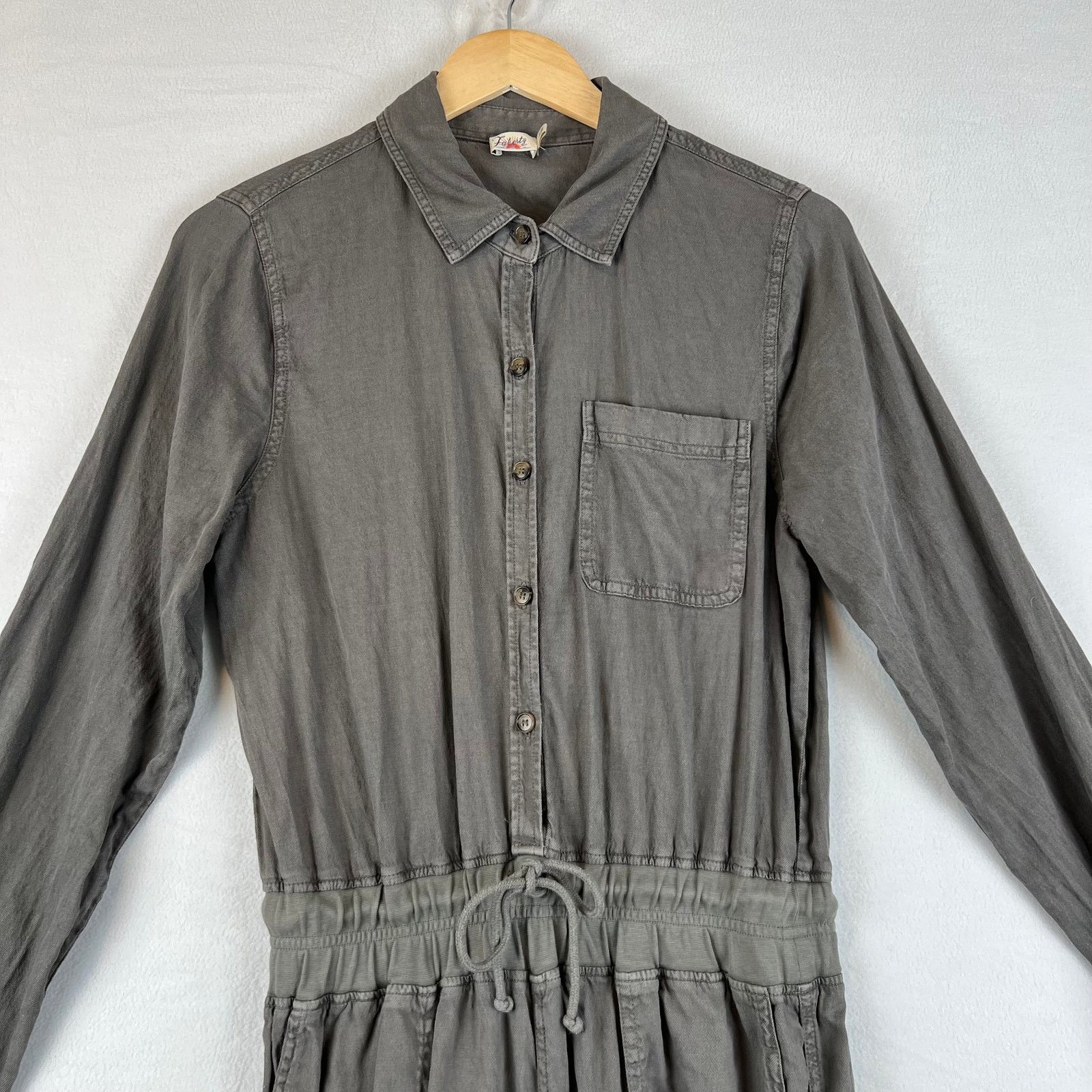 Faherty Faherty Arlie Day Jumpsuit Womens Small Surplus Green Size 27" / US 4 / IT 40 - 2 Thumbnail
