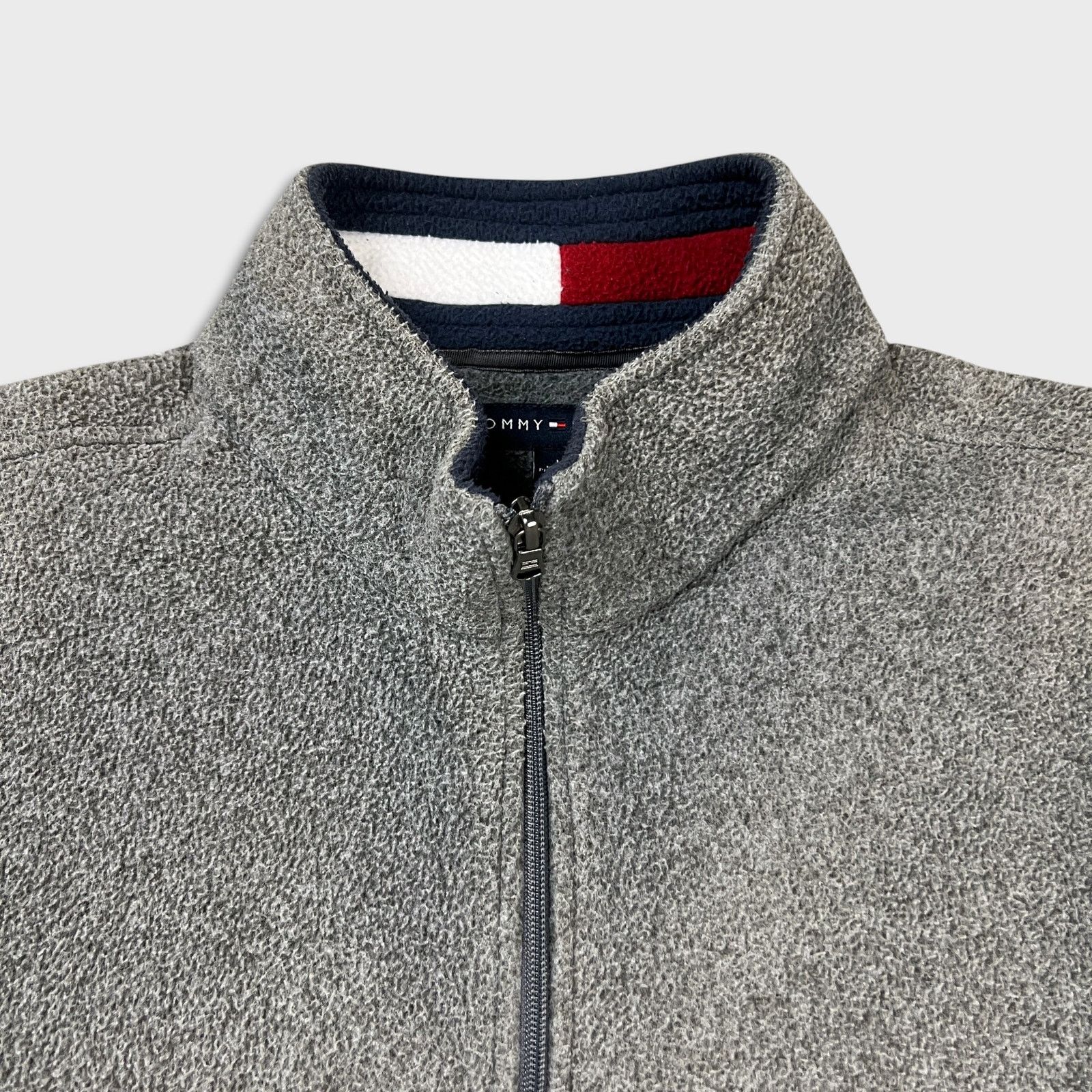 Tommy Hilfiger × Vintage Vintage Tommy Hilfiger Fleece Flag Pullover 1/4 Zip Jacket Size US M / EU 48-50 / 2 - 2 Thumbnail