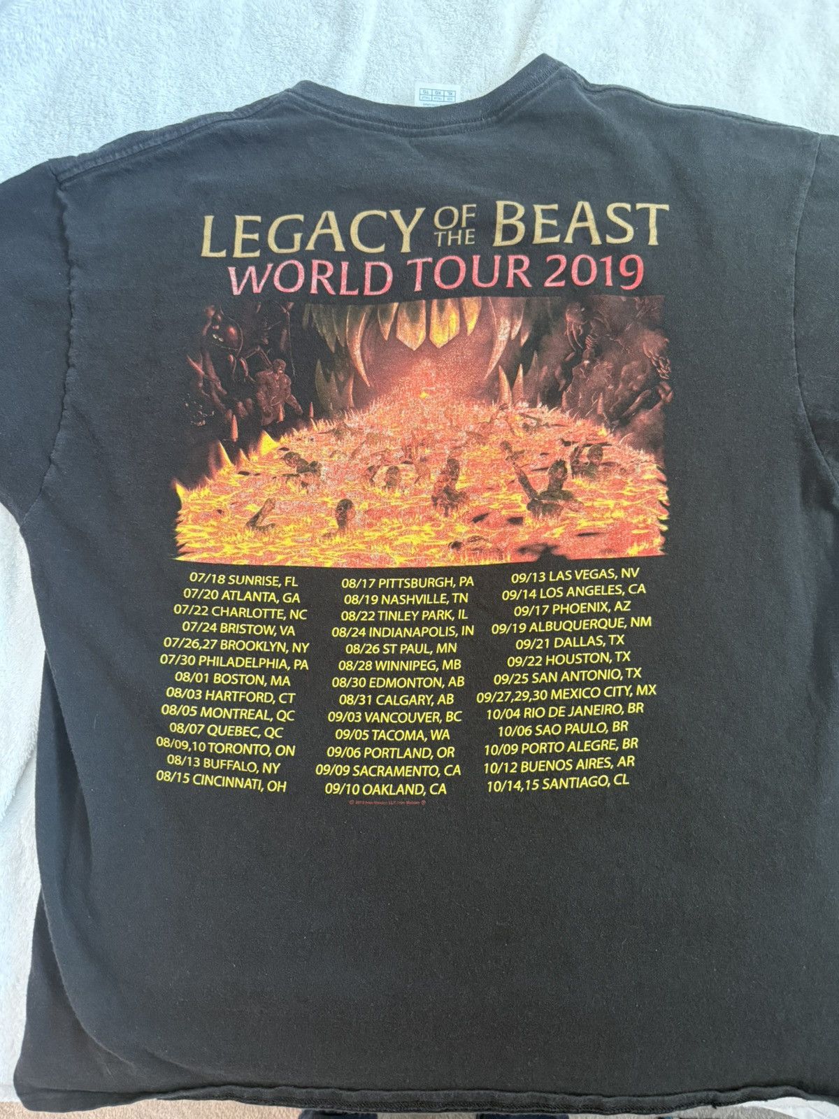 Vintage Iron Maiden Legacy of the Beast 2018 tour shirt Size US XL / EU 56 / 4 - 1 Thumbnail