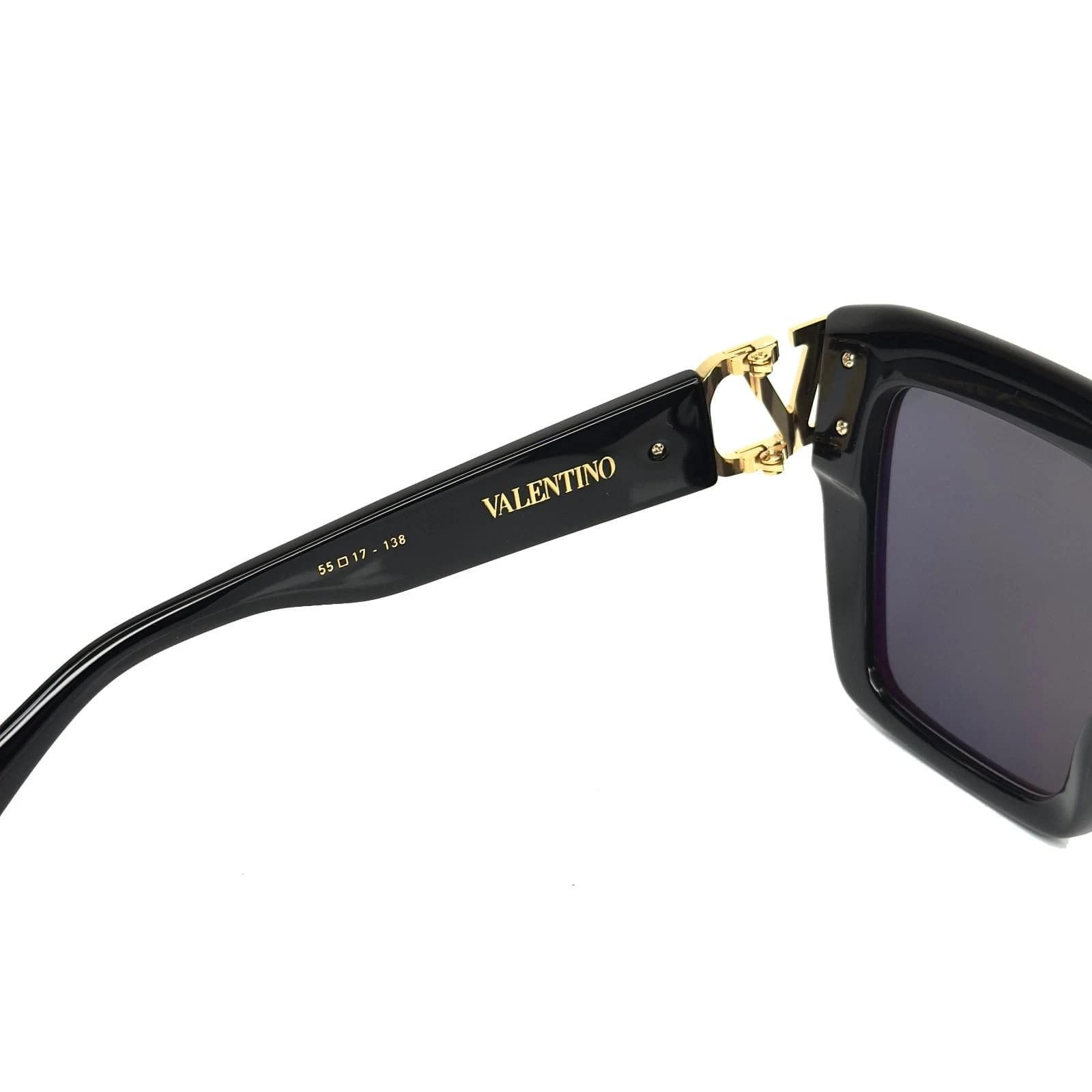 Valentino VALENTINO V-UNO VLS107 Black VLS 107E Gold Logo Sunglasses Size ONE SIZE - 6 Thumbnail