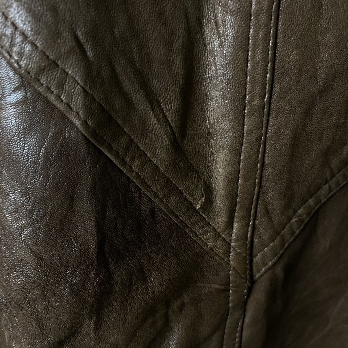 Genuine Leather Vintage 90s Genuine Leather Brown Jacket Size US XL / EU 56 / 4 - 8 Thumbnail