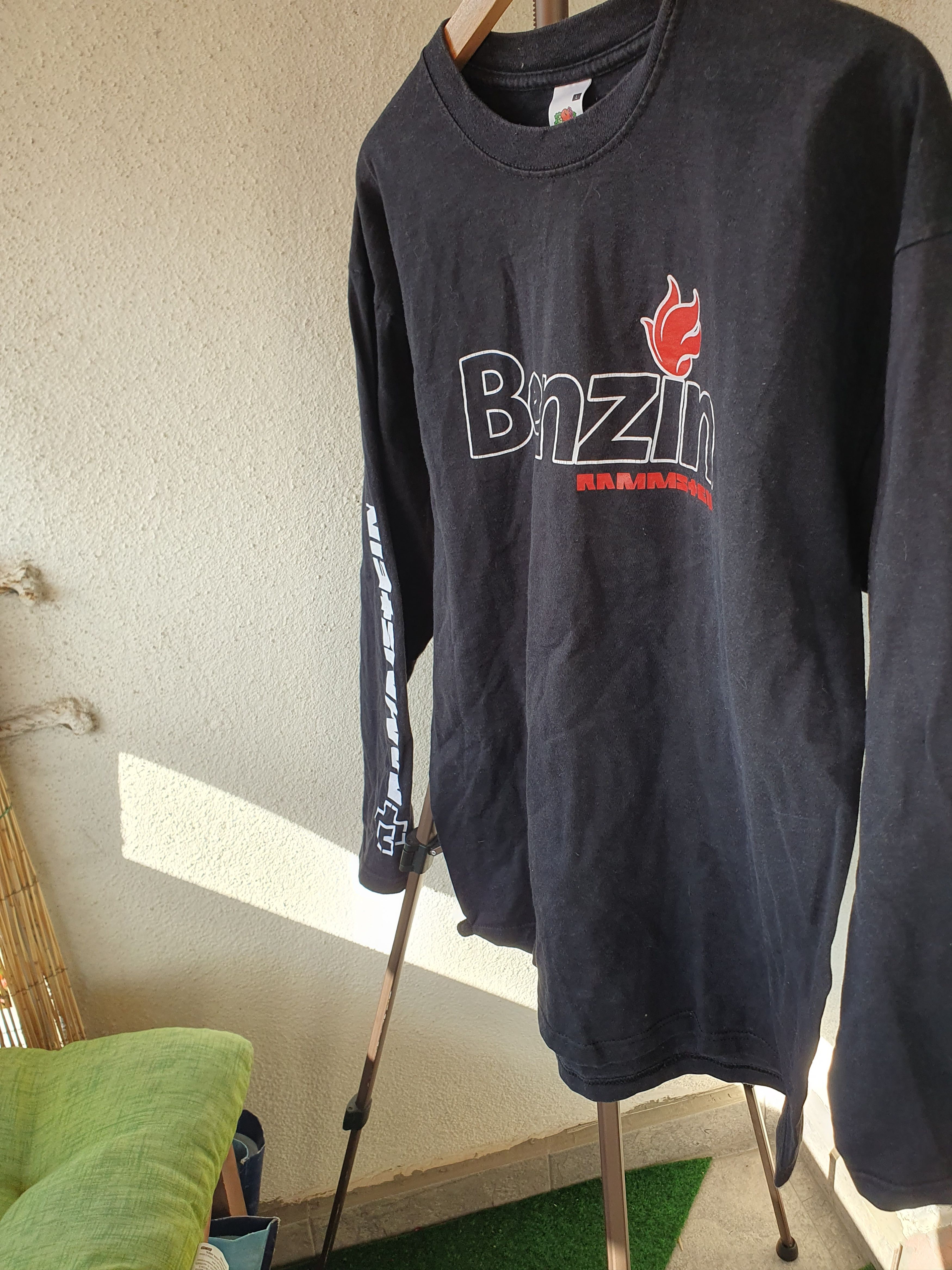 Band Tees × Vintage Rammstein Benzin Vintage Long Sleeve tee Double Sided sz L Size US L / EU 52-54 / 3 - 7 Thumbnail