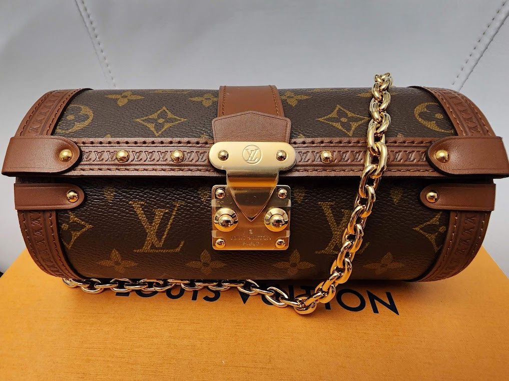 Louis Vuitton Papillon Trunk Brown Monogram Chain Crossbody Shoulder Bag  M57835