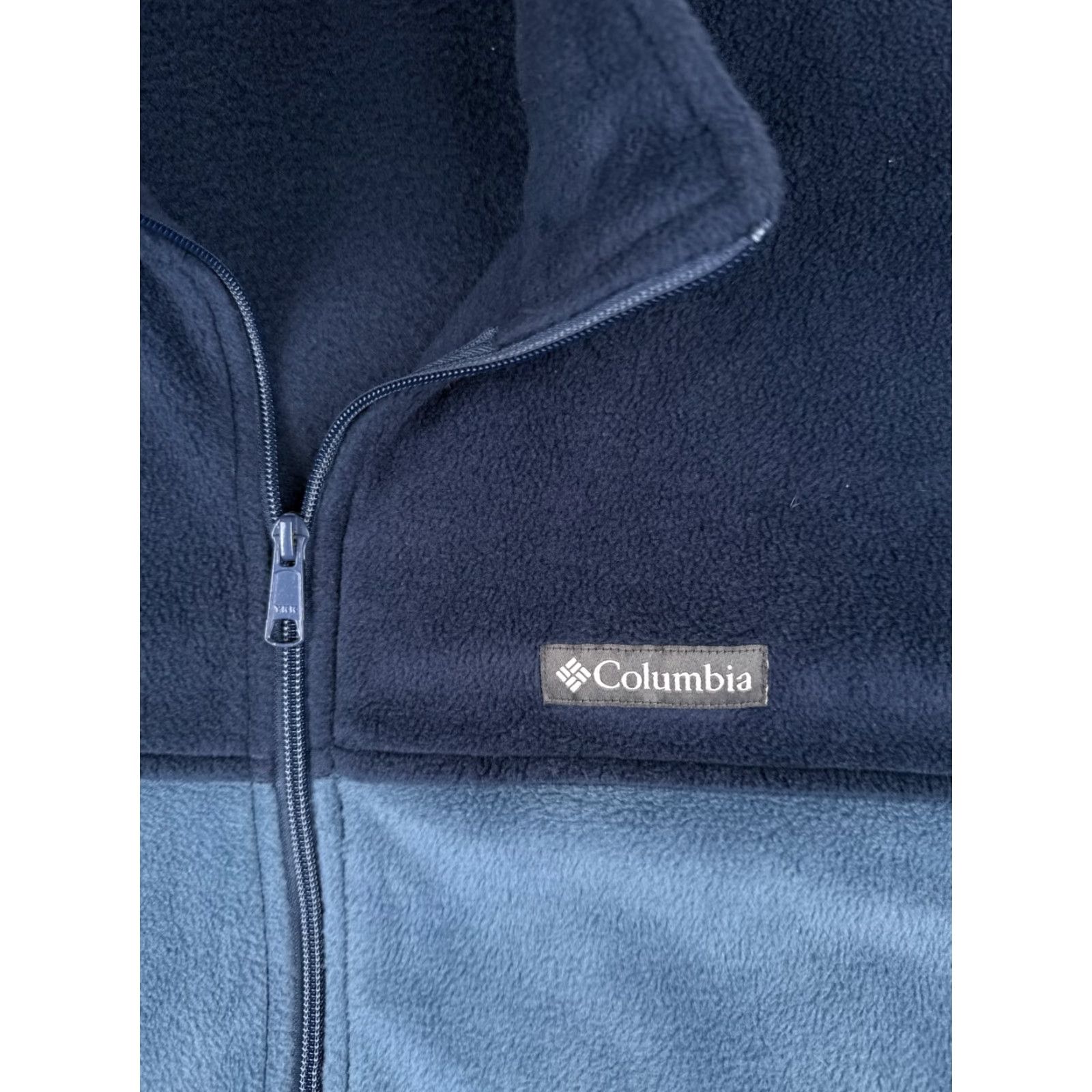 Vintage Columbia Jacket Adult 2XL Blue Full Zip Mock Neck Fleece Polyester Pockets Casual Travel Workwear Men Size US XXL / EU 58 / 5 - 6 Thumbnail