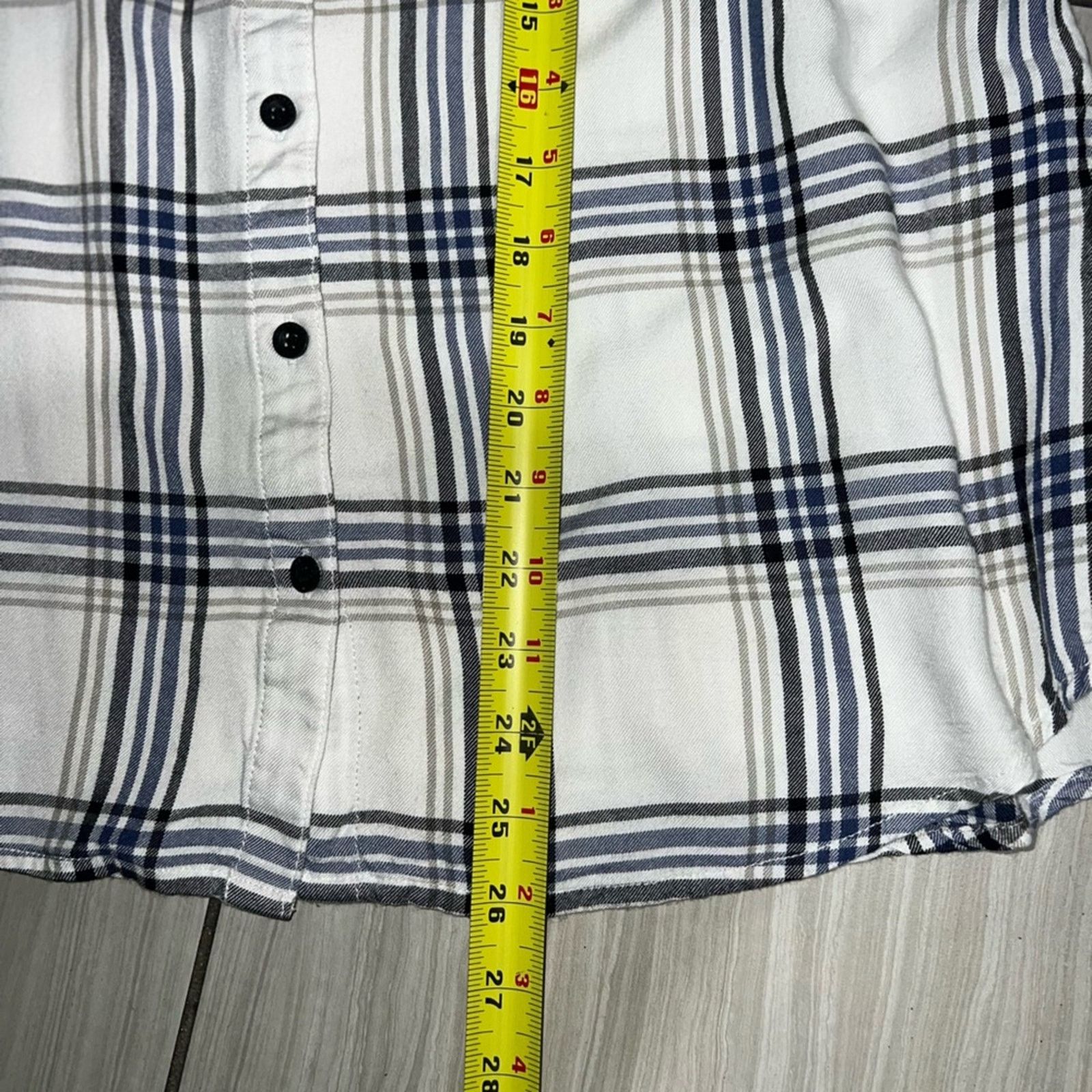 Harley Davidson Harley-Davidson Plaid White/Blue Long Sleeve Button-Up Size XL / US 12-14 / IT 48-50 - 5 Thumbnail