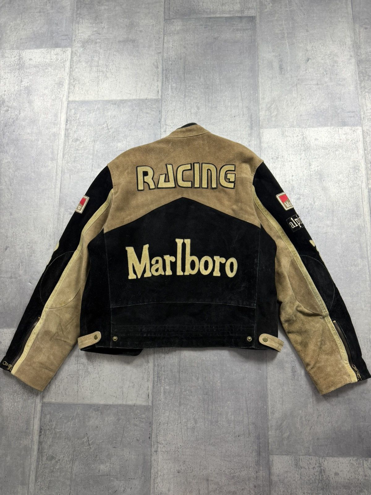 Marlboro Marlboro vintage leather jacket race jacket Size US XL / EU 56 / 4 - 18 Thumbnail