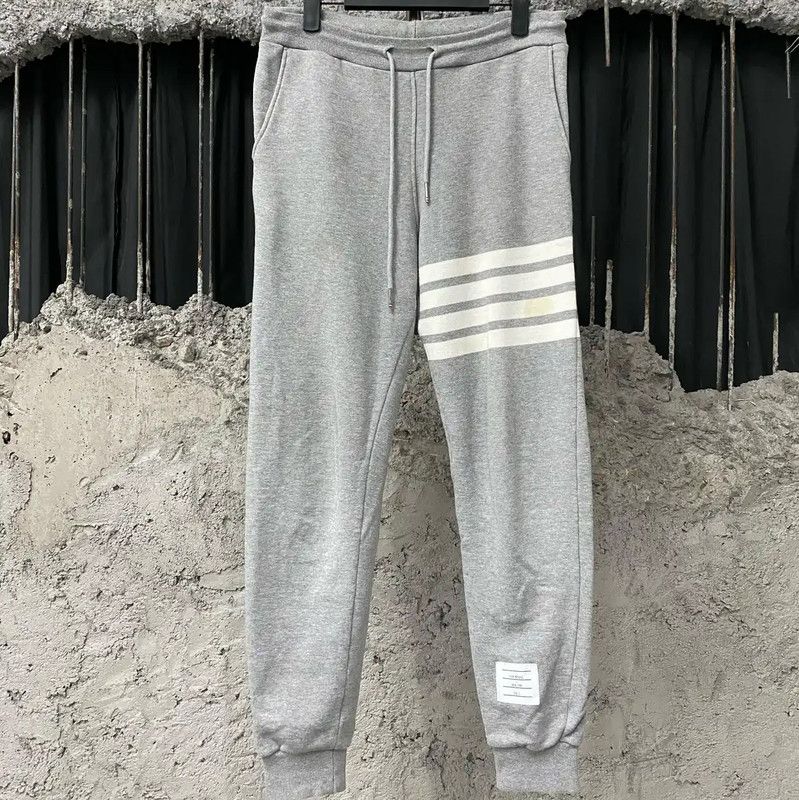 Thom Browne Gray Casual Pants for Men 0089