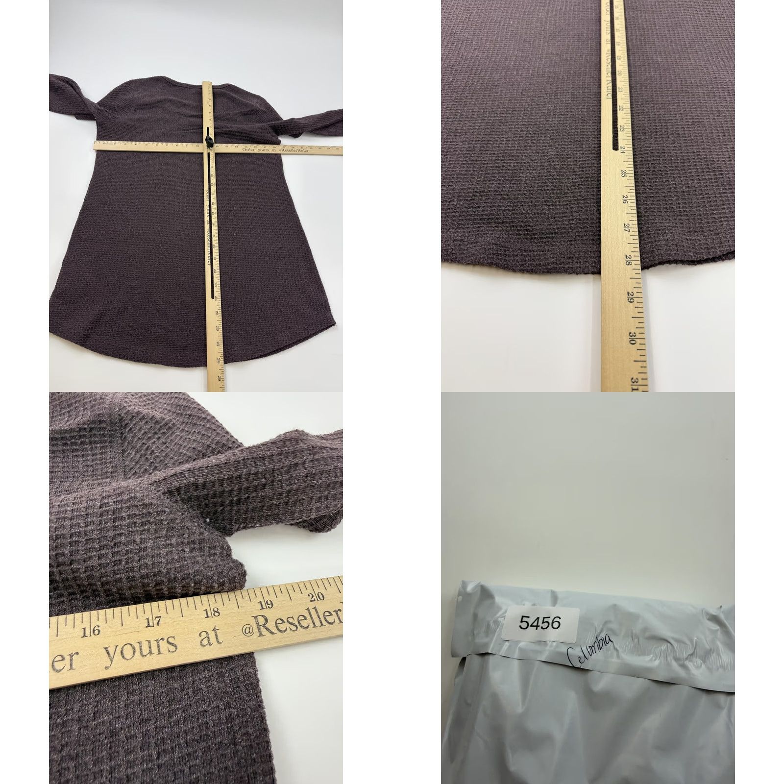 Vintage Columbia Shirt Womens Medium Purple V Neck Thermal Waffle Knit Tunic Top Size M / US 6-8 / IT 42-44 - 8 Thumbnail