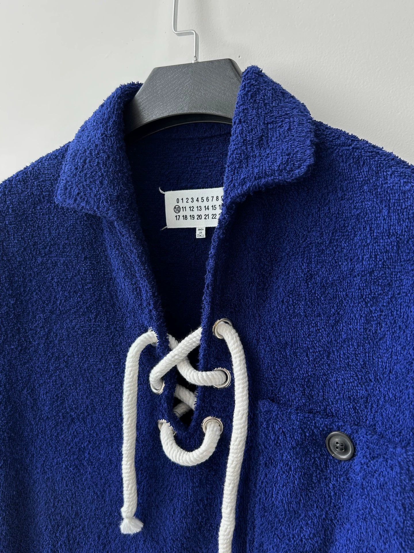 Maison Margiela Maison Margiela S/S22 Drawstring Polo Sapphire Blue S Size US S / EU 44-46 / 1 - 3 Thumbnail
