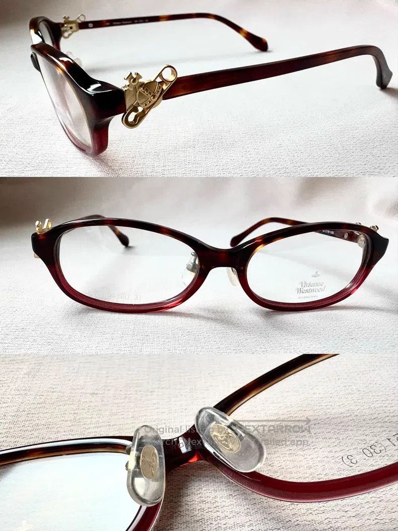 Vivienne Westwood Vivienne Westwood Vintage Tortoise Brown Saturn Pin-On Gla Size ONE SIZE - 2 Thumbnail