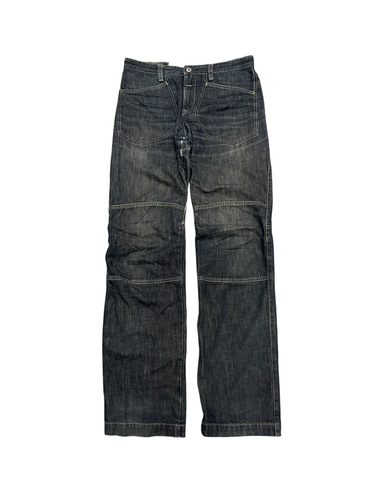 Marithe + Francois Girbaud 2000s MARITHE FRANCOIS GIRBAUD CURVED SIDEBONE JEANS RARE Size US 31 - 2 Thumbnail