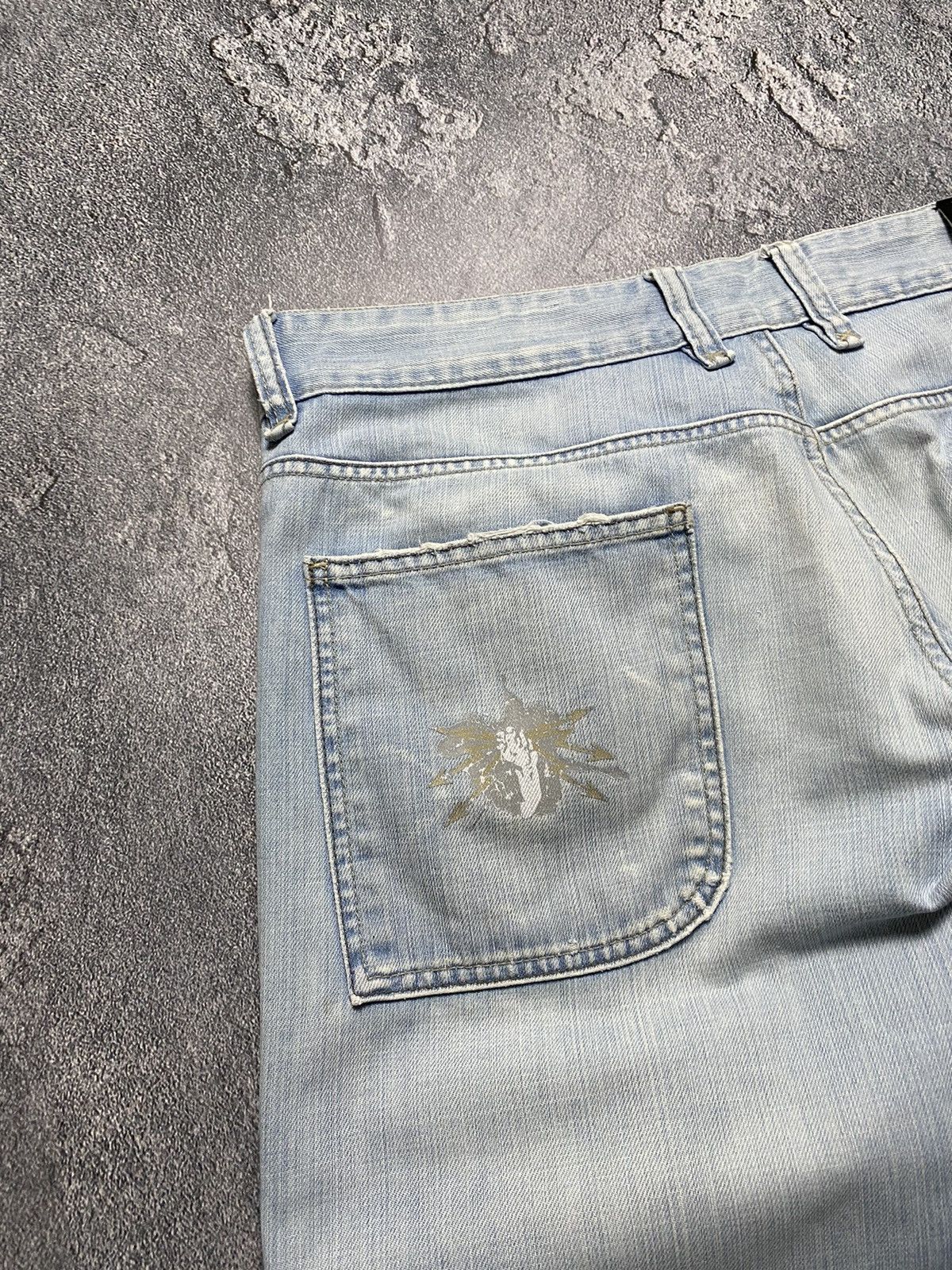 Anime × Japanese Brand Egoiste VNTG Embroidered Pulls Flare Y2K Jeans Pants Size US 34 / EU 50 - 11 Thumbnail