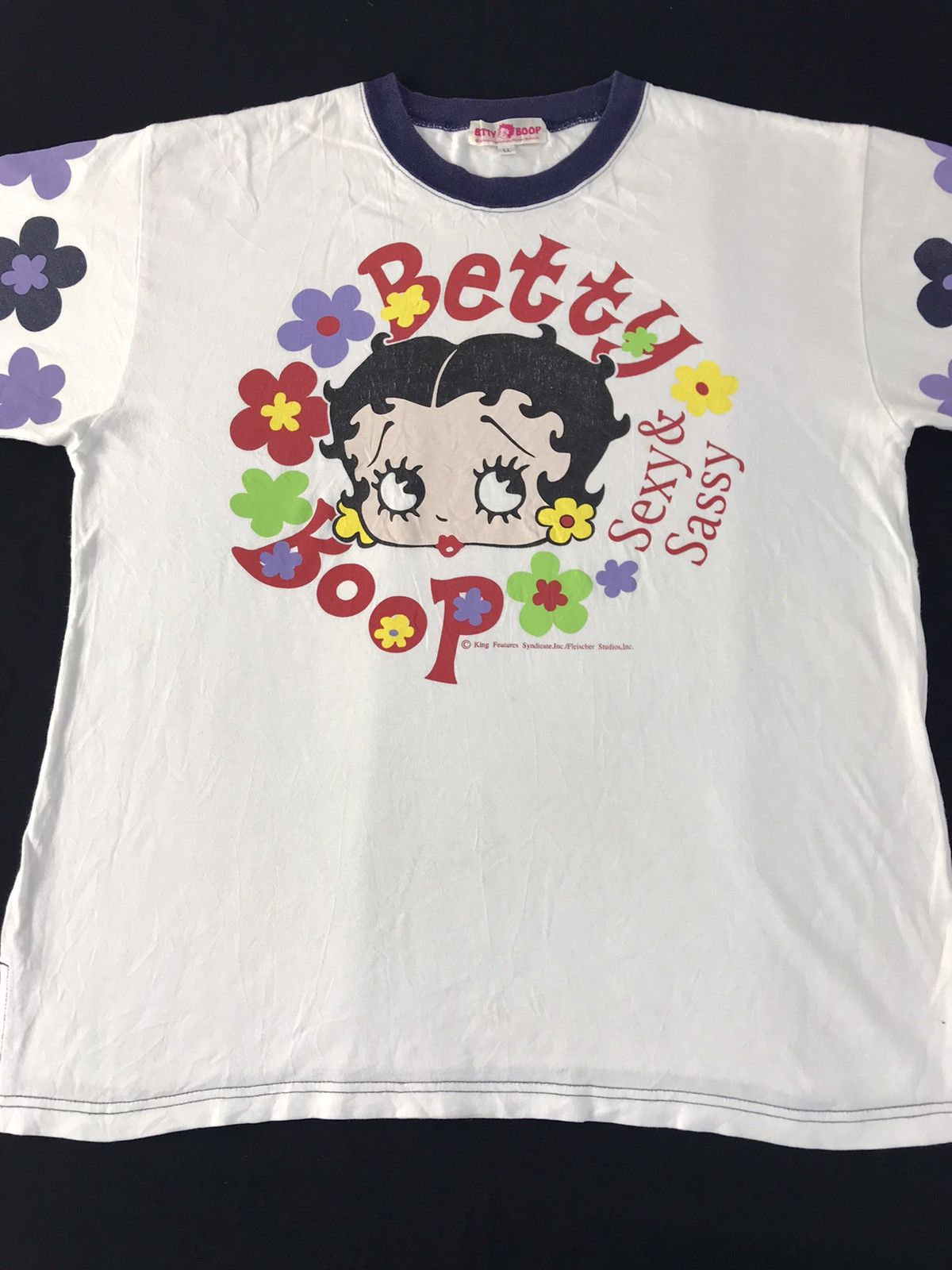 Japanese Brand Betty Boop Sexy & Sassy Floral Crewneck Printed Tee T-shirt Size L / US 10 / IT 46 - 3 Thumbnail