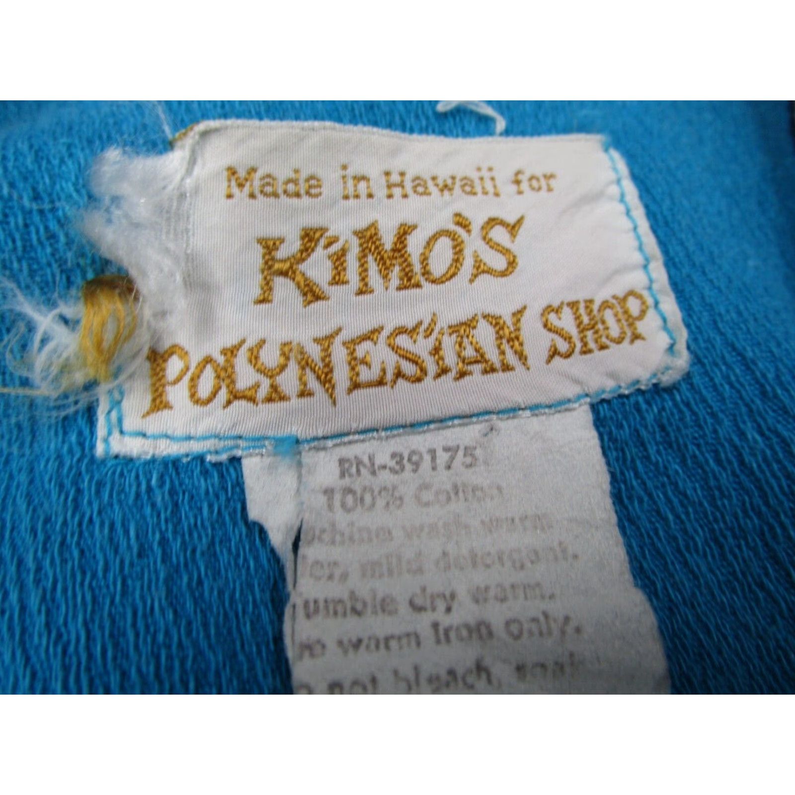 Vintage VINTAGE Kimos Polynesian Shop Hawaiian Shirt Mens Large Blue Floral Short Sleeve Button Up 70s 80s Mens Size US L / EU 52-54 / 3 - 3 Thumbnail