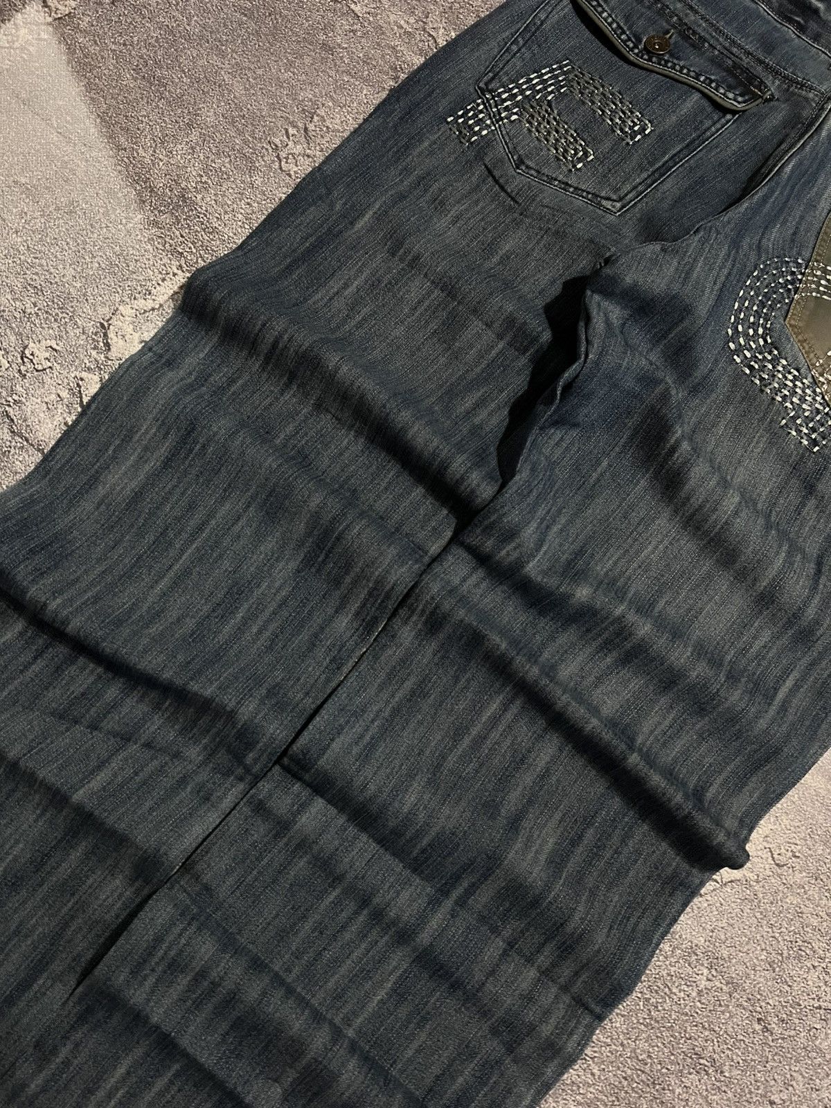 Vintage Y2K Archive Baggy Fit Jeans – Vintage Drip Avan-Garde 90s Size US 34 / EU 50 - 4 Thumbnail