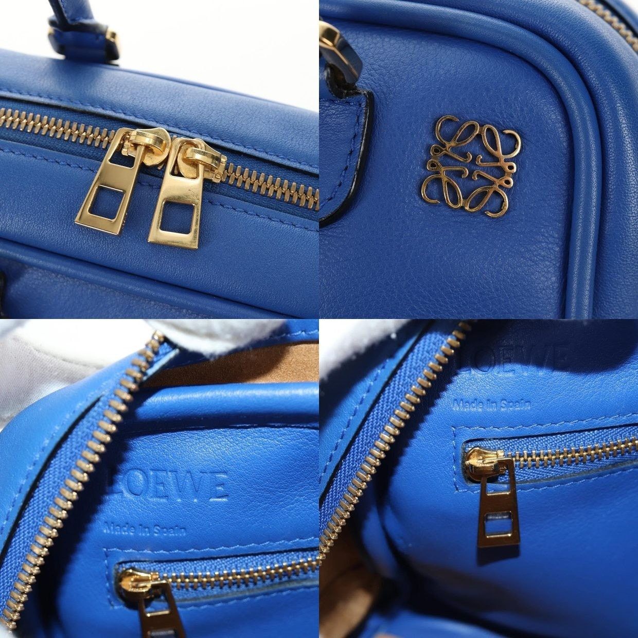 Loewe Loewe Classic Calfskin Amazona 75 Handbag Blue Size ONE SIZE - 8 Thumbnail