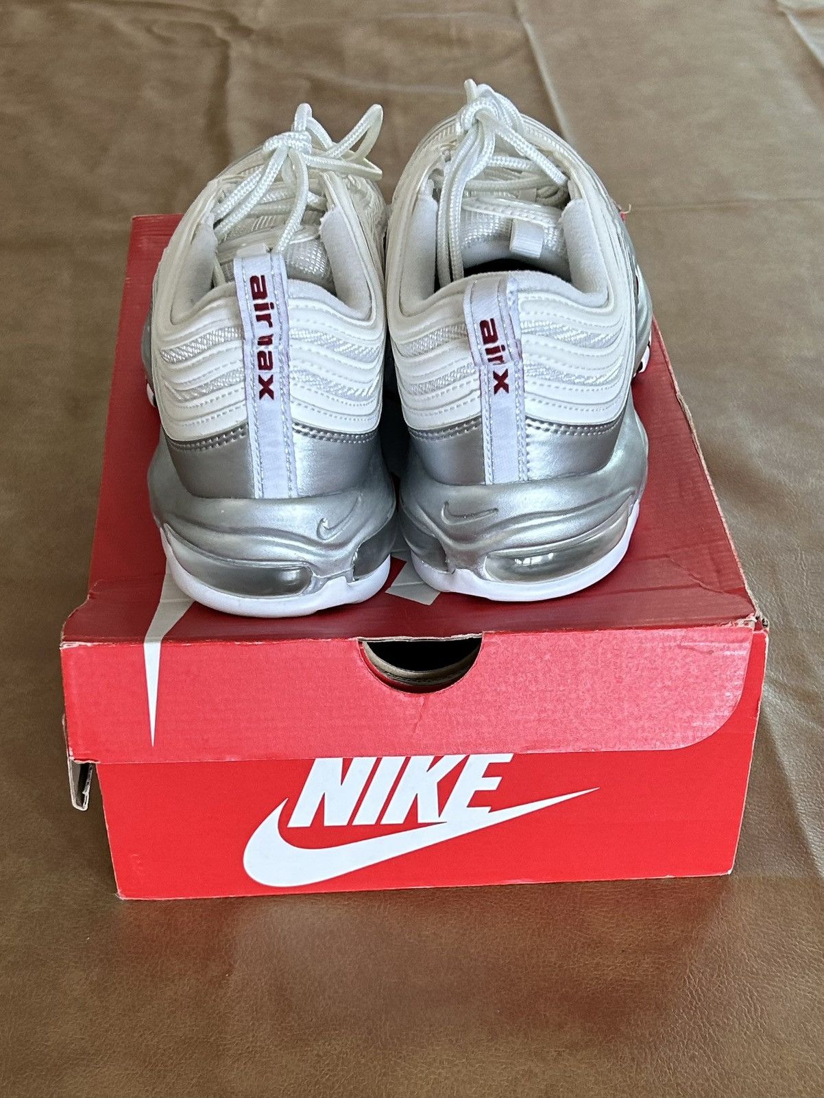 Nike Nike Air Max 97 (2018) Silver White (AT5458-100)! Size US 9.5 / EU 42-43 - 3 Thumbnail