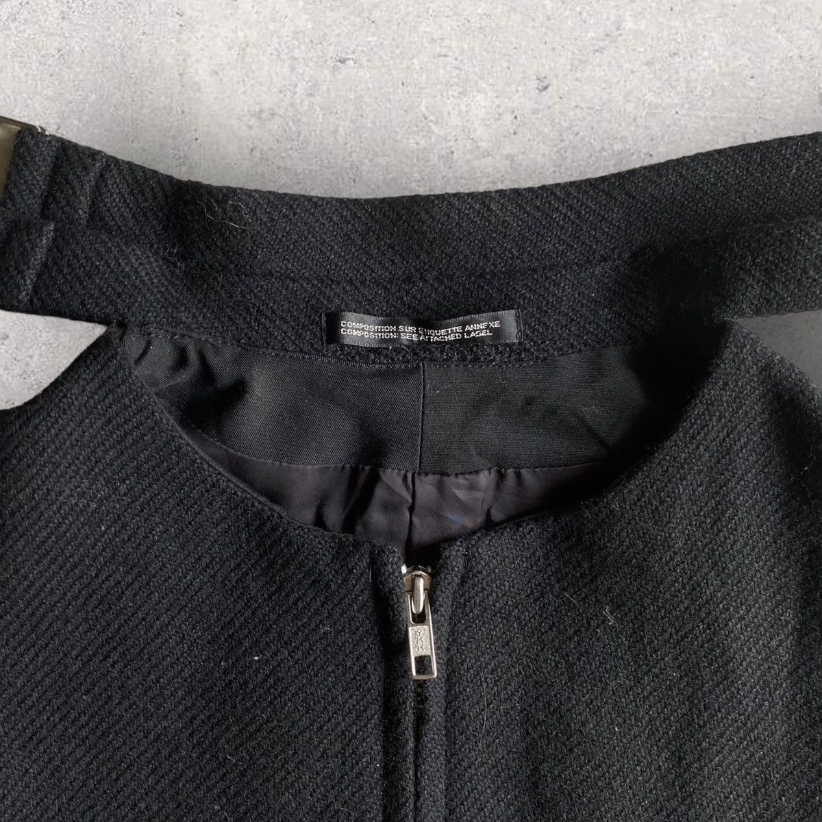 Yohji Yamamoto Yohji Noir Double Strap Collar Black Wool Vest Size L / US 10 / IT 46 - 4 Thumbnail