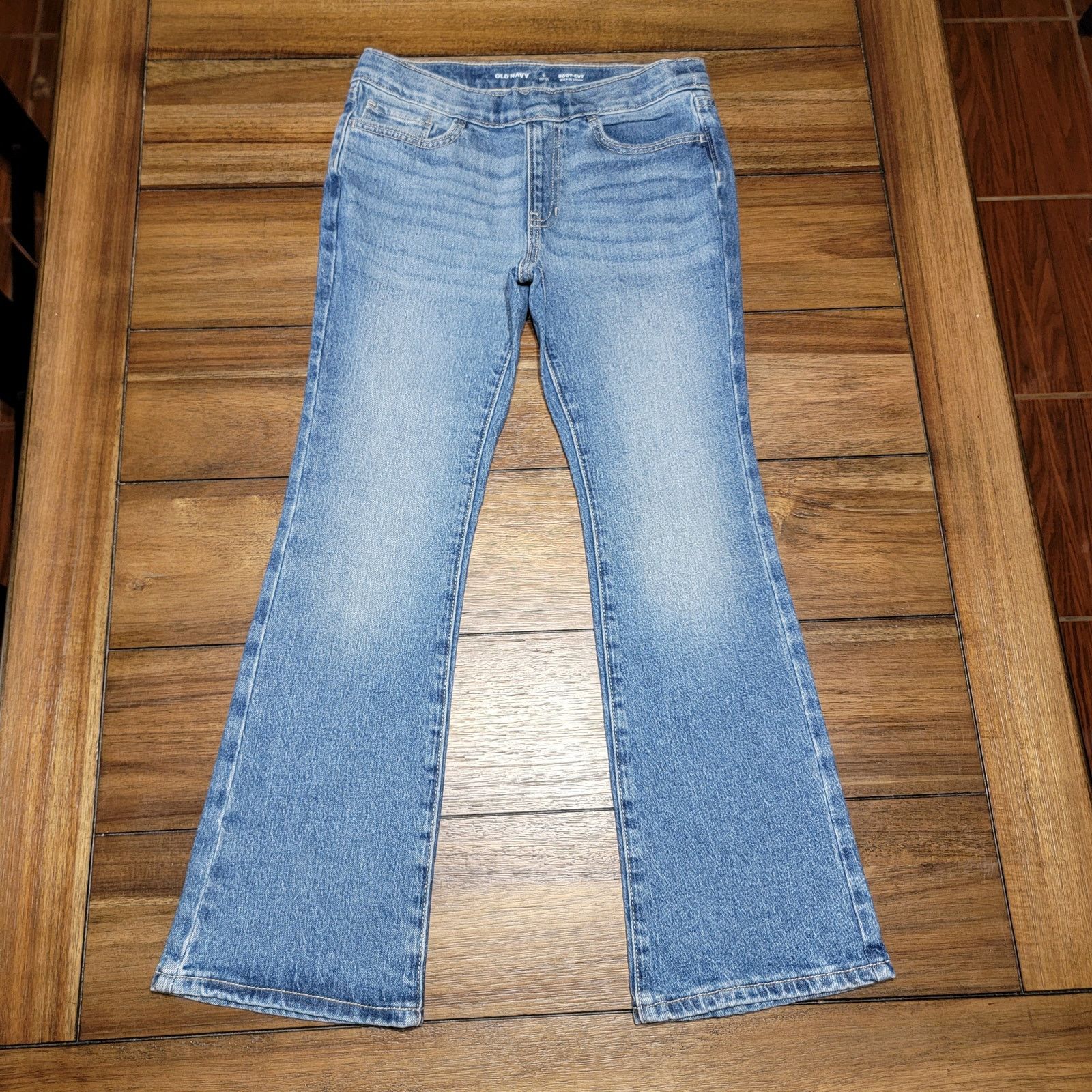 Old Navy Old Navy Girls Boot Cut Denim Pull On Jeans - Large (10-12) Size 26" / US 2 / IT 38 - 1 Thumbnail