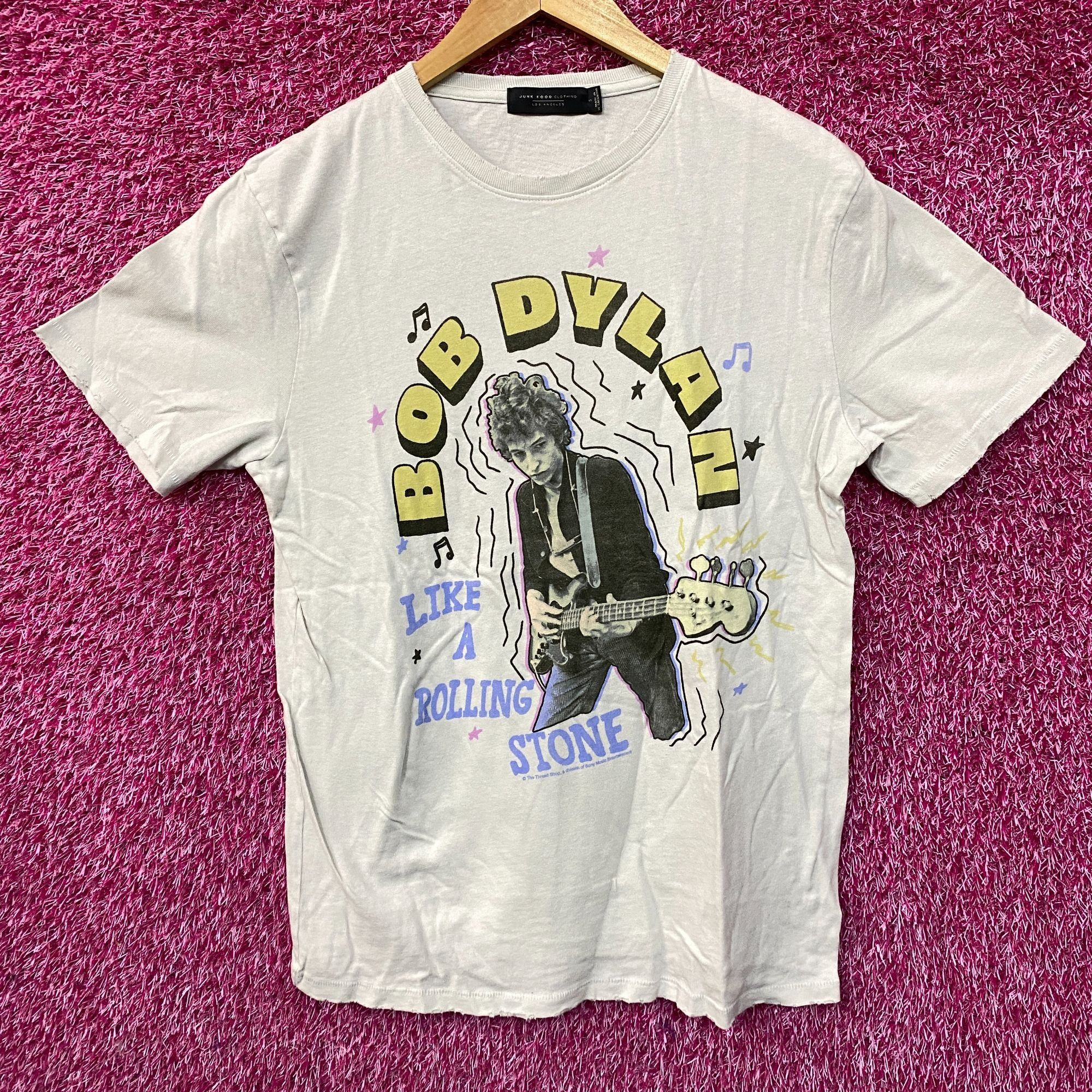 Junk Food Bob Dylan Like A Rolling Stone Folk Rock Icon T-Shirt Small Size US S / EU 44-46 / 1 - 1 Thumbnail