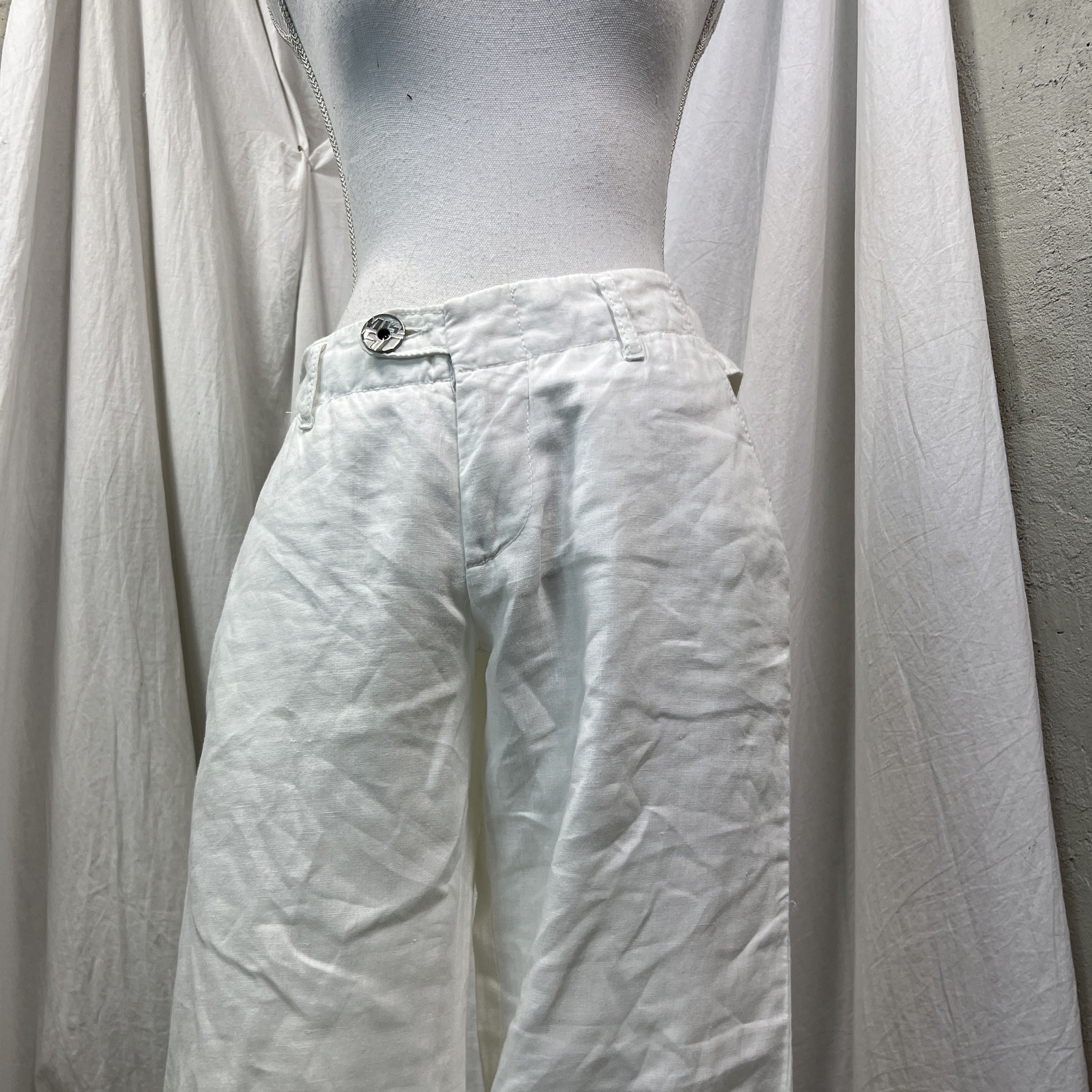 Miss Sixty Vintage Casual Preppy Linen Miss Sixty Pants Y2K Size 26" / US 2 / IT 38 - 6 Thumbnail