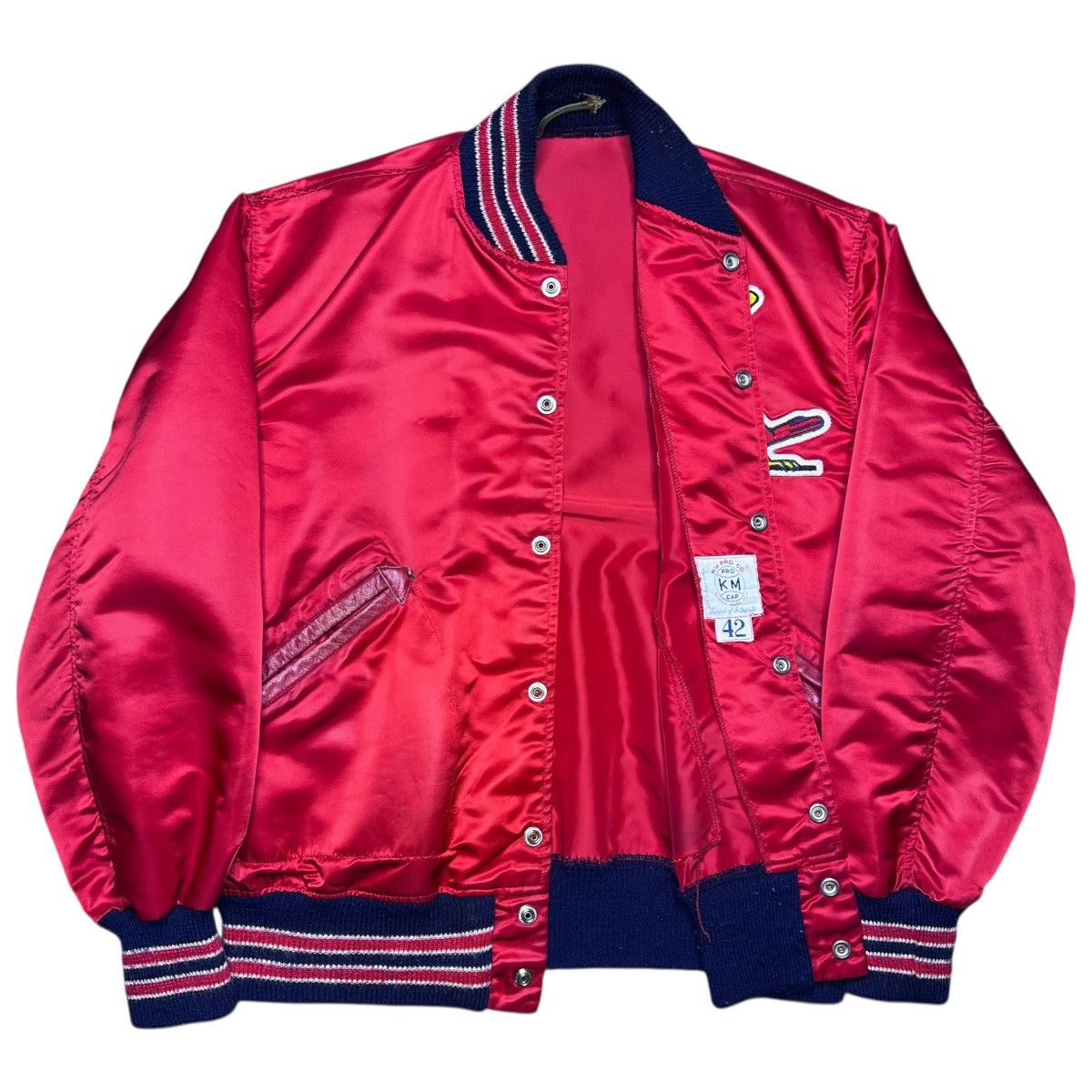 MLB Vtg 1960s MLB St. Louis Cardinals KM Pro Co Red Satin Jacket Size US L / EU 52-54 / 3 - 2 Thumbnail