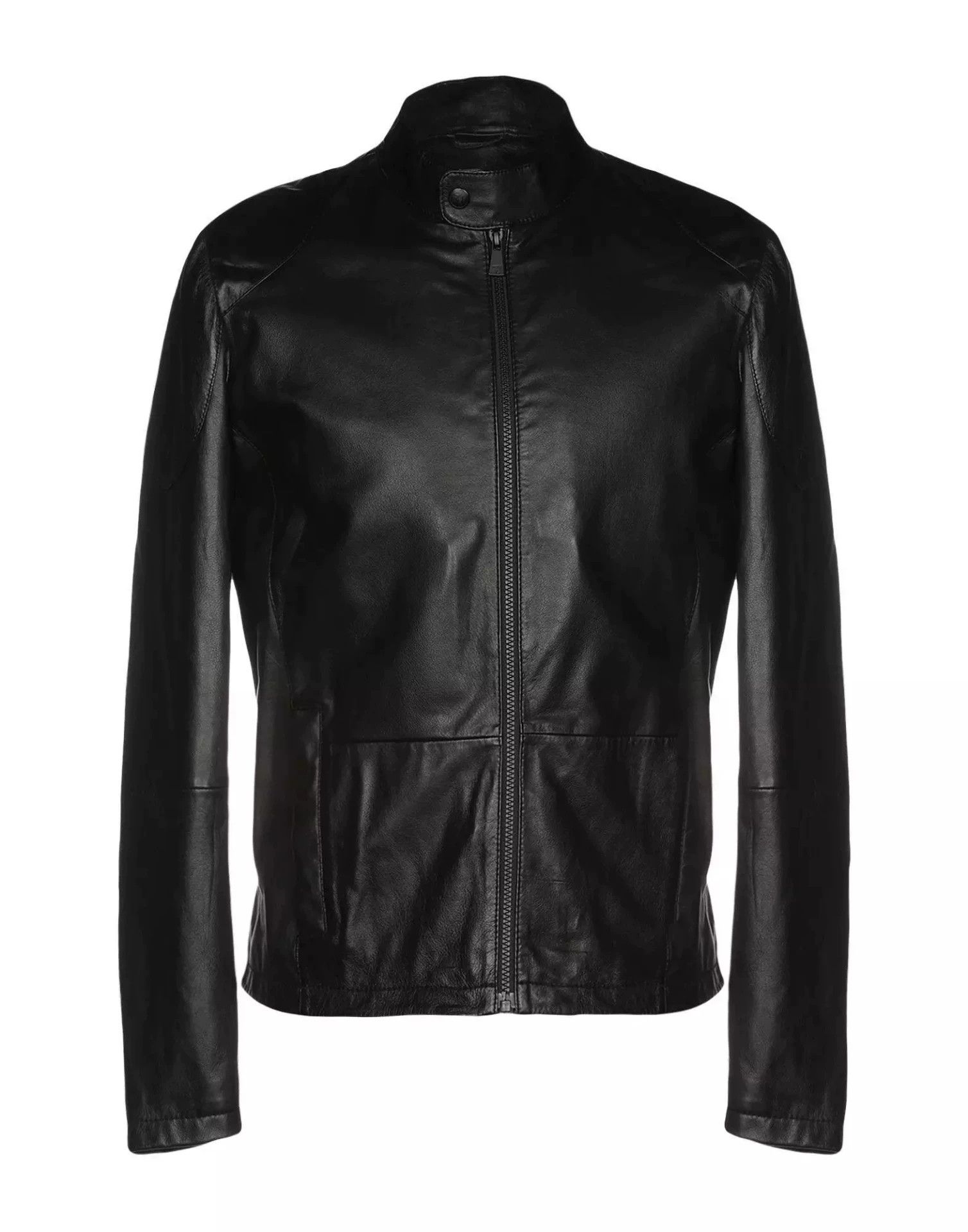 Trussardi Black Leather Jacket