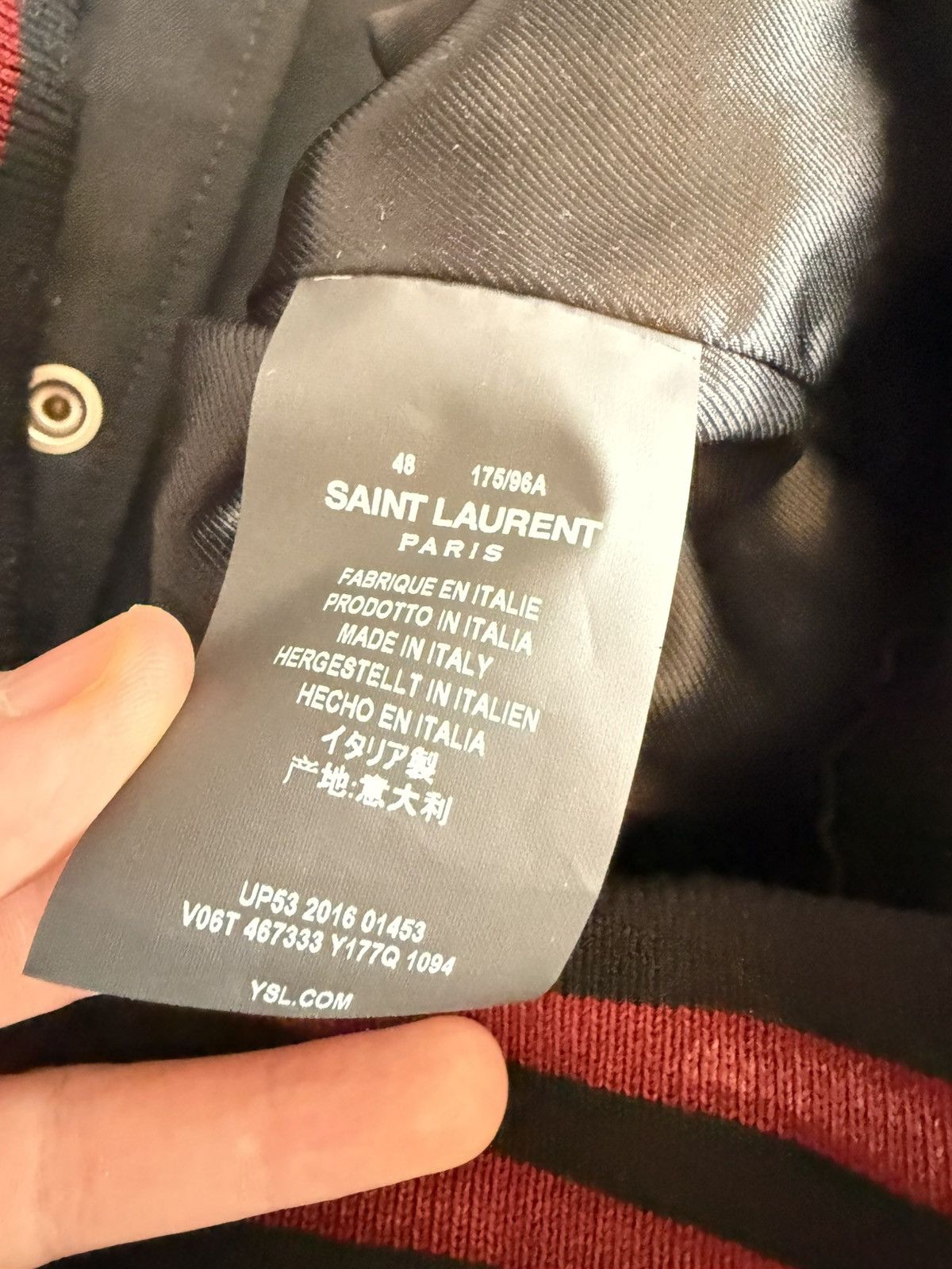 Saint Laurent Paris SS17 Saint Laurent Distressed Viscose Bomber Jacket Size US M / EU 48-50 / 2 - 11 Thumbnail