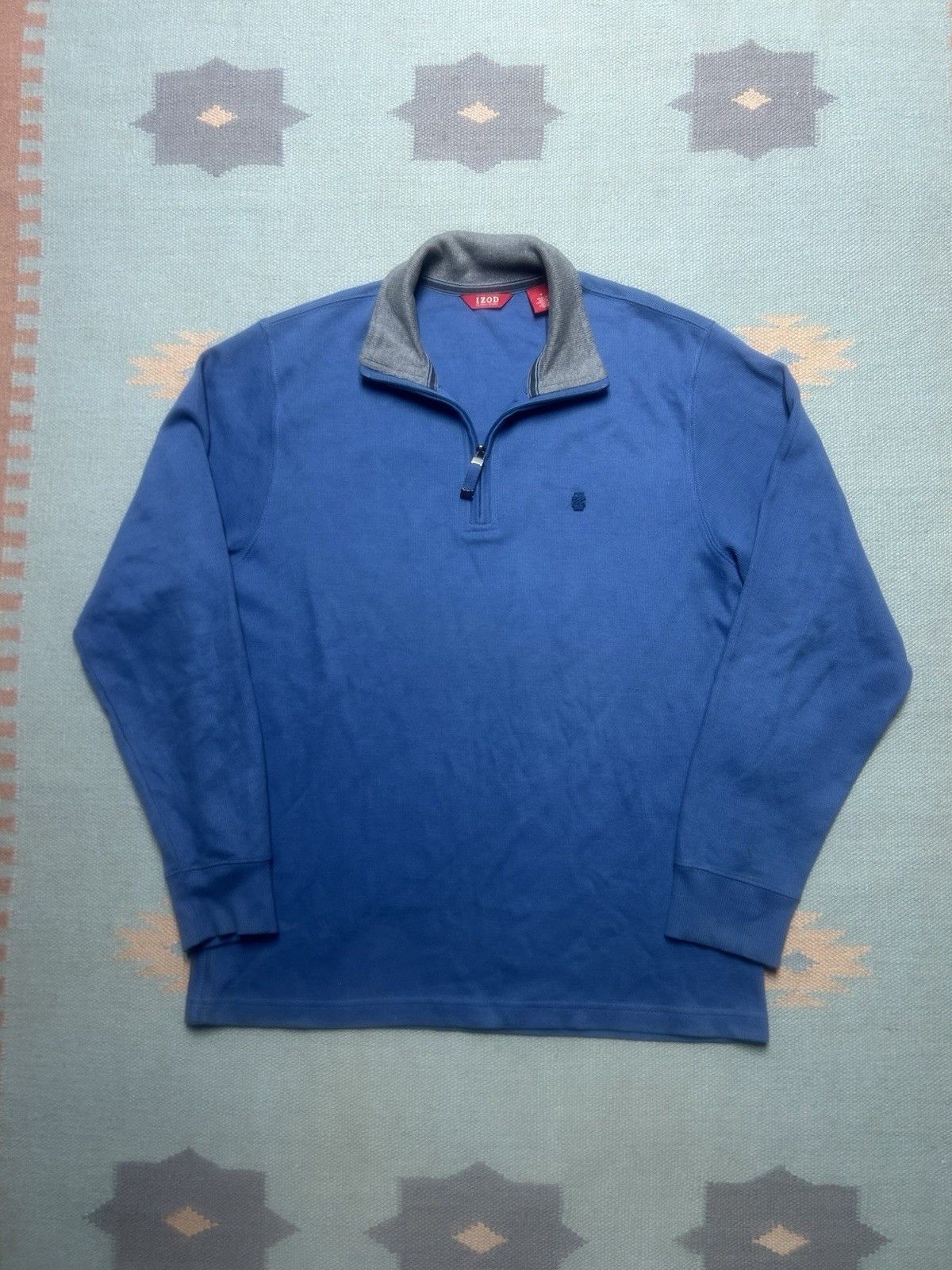 Izod Izod 1/4 zip pullover shirt blue quarter zip men’s medium Size US M / EU 48-50 / 2 - 1 Thumbnail