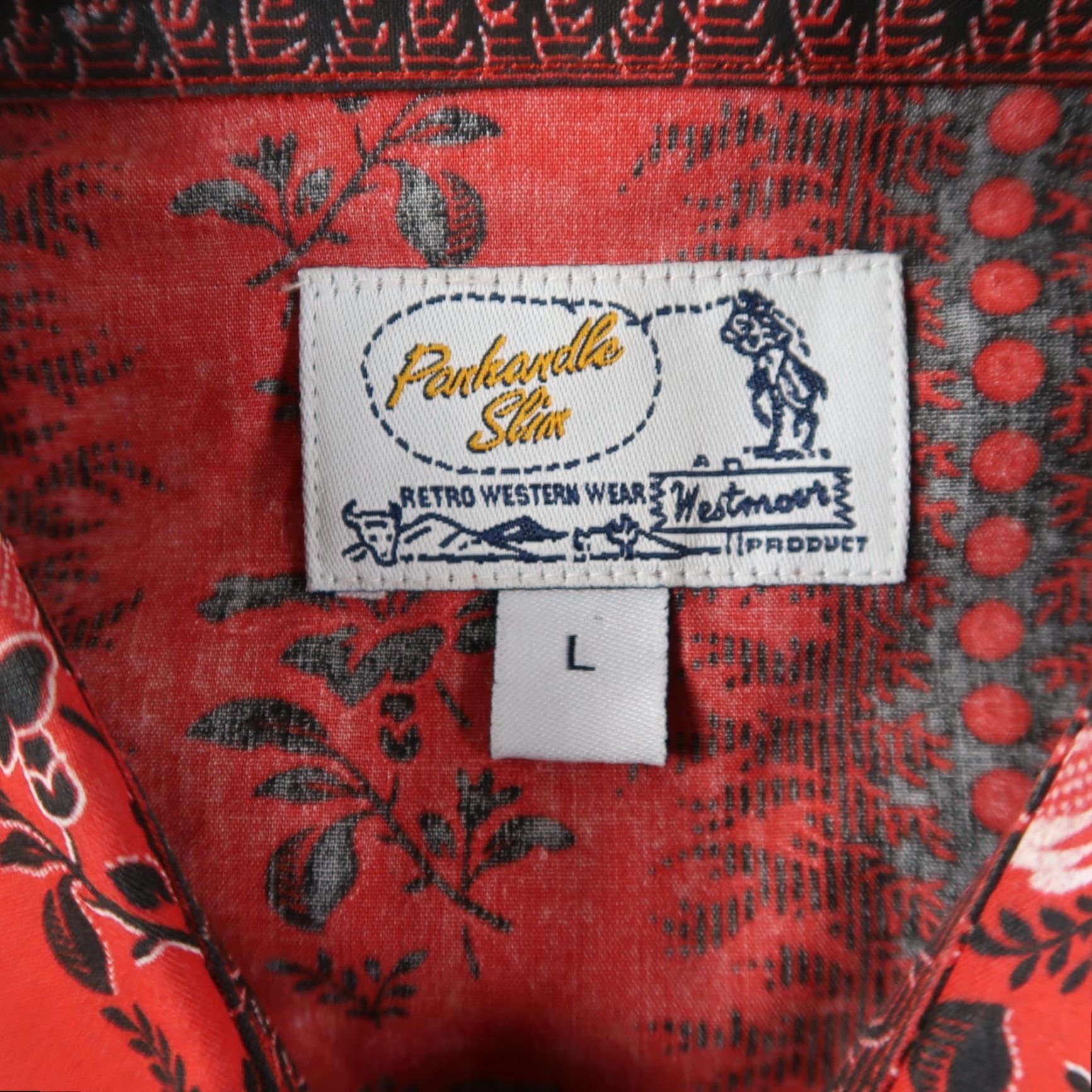 VINTAGE Panhandle Slim Western Shirt Womens Long Sleeve Button-Up Red Size L
