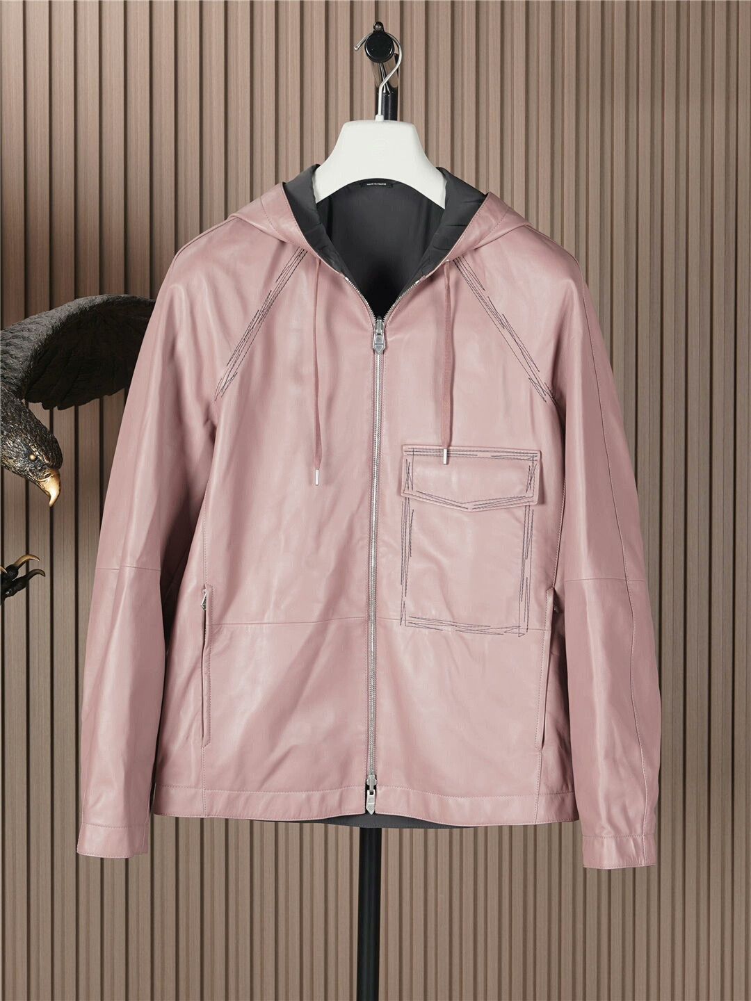 Hermes Hermes Reversible Hooded Leather Jacket Size US M / EU 48-50 / 2 - 1 Thumbnail