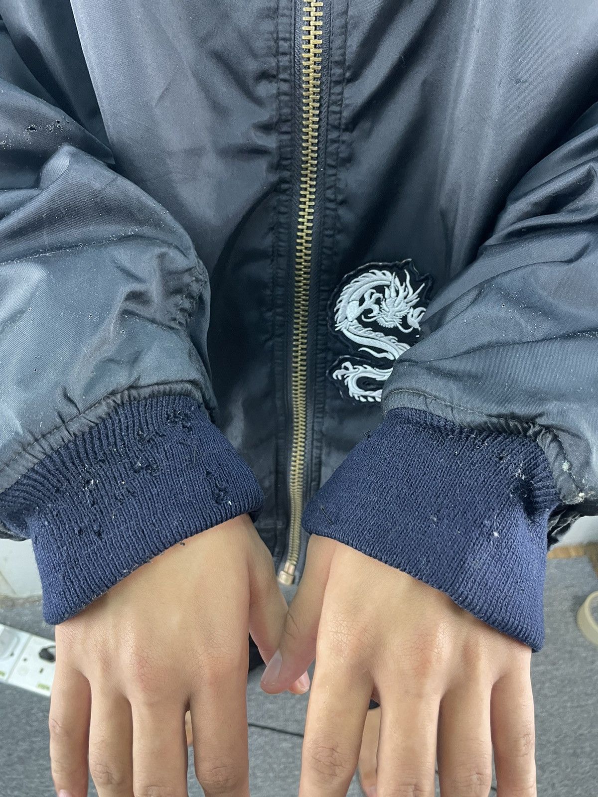 Japanese Brand Vintage Sukajan Japan Ma-1 Flight Reversible Bomber Jacket Size US L / EU 52-54 / 3 - 7 Thumbnail