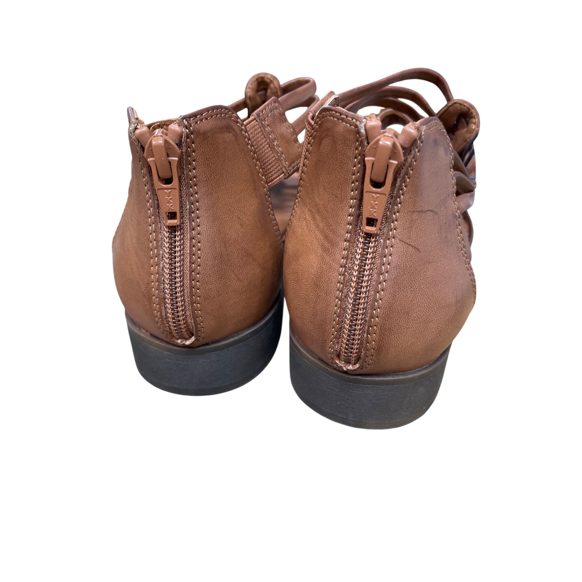 Frye Frye company Teaghan strap wms brown faux leather sandals sz Size US 11 / IT 41 - 12 Thumbnail