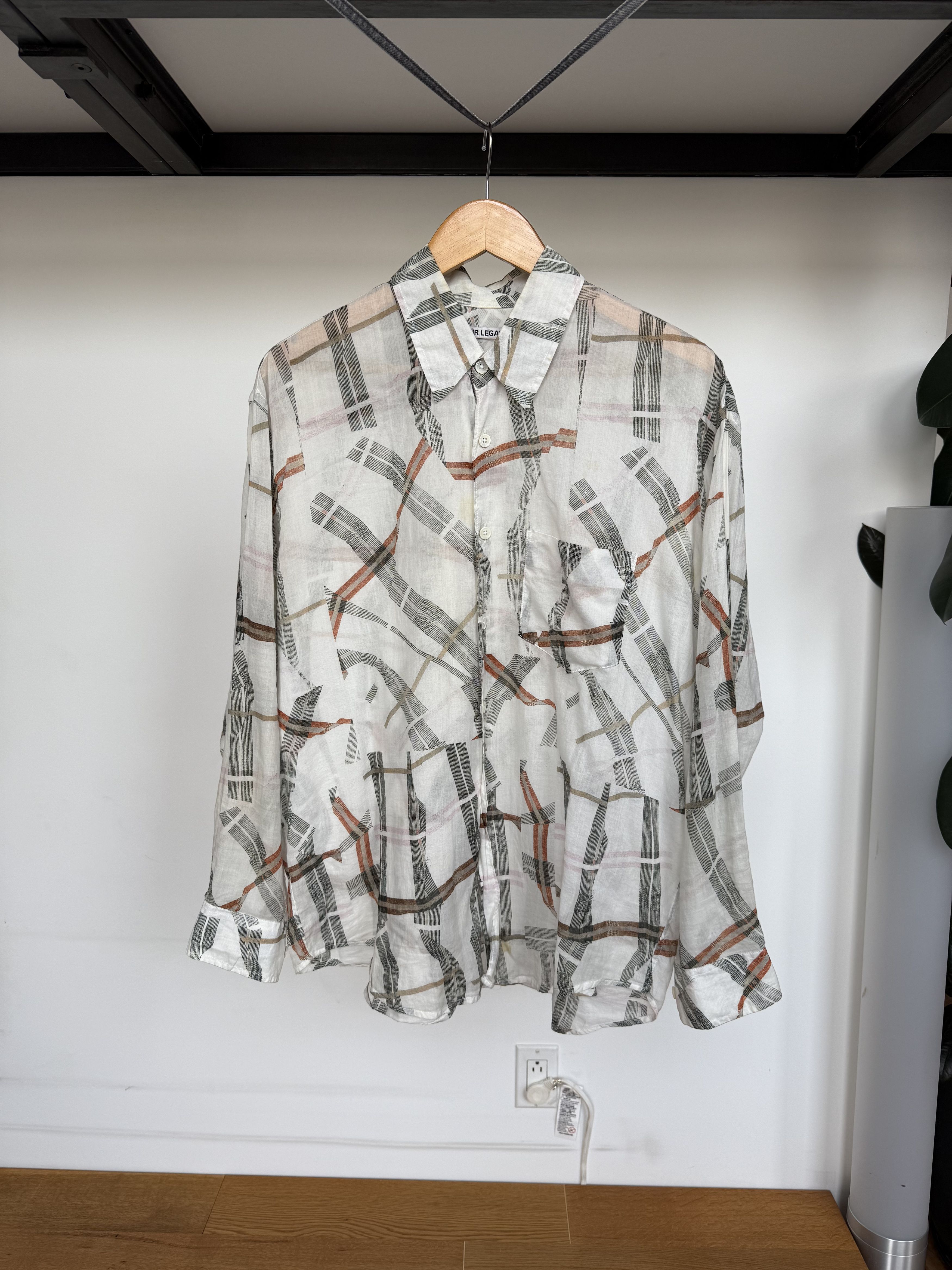 Our Legacy Coco Shirt - White Cracked Check Size US S / EU 44-46 / 1 - 1 Thumbnail