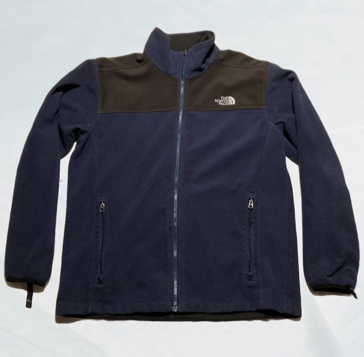 90s-00'S THE NORTH FACE fleece jacket, men's size S polyester navy blue type Vintage Second Hand